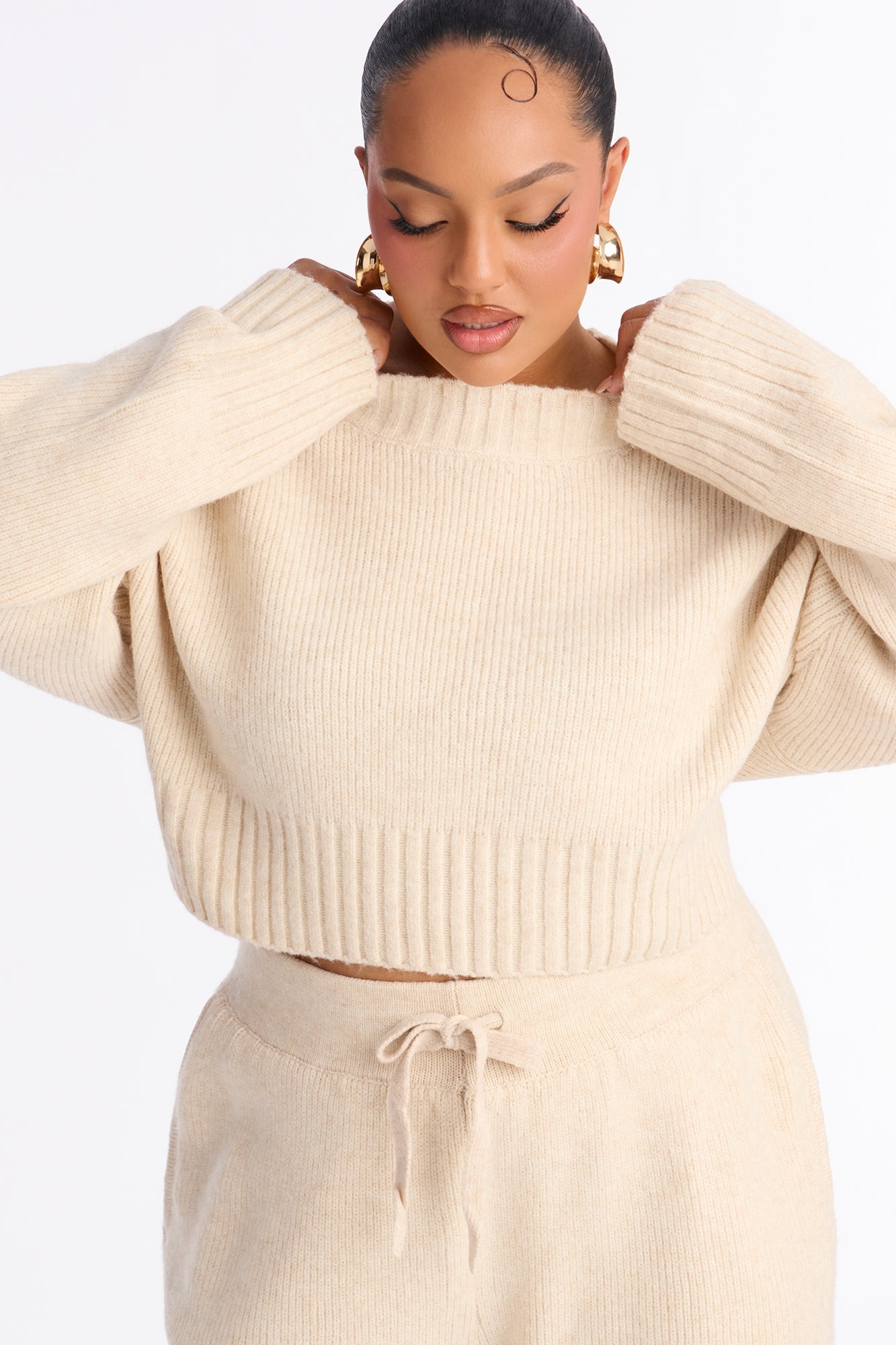 Mila Pullover Sweater Pant Set - Oatmeal