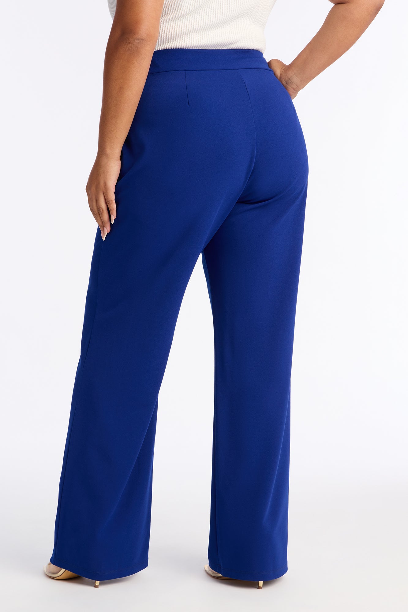 Office Tea Straight Leg Trouser Pant - Royal