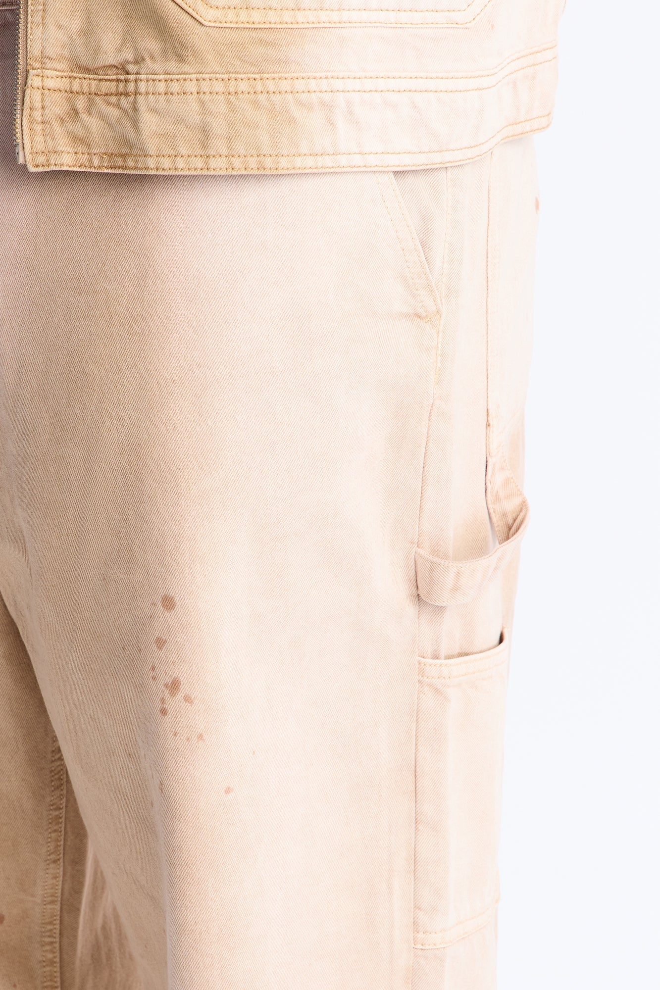 Baggy Spot Stained Jean - Tan