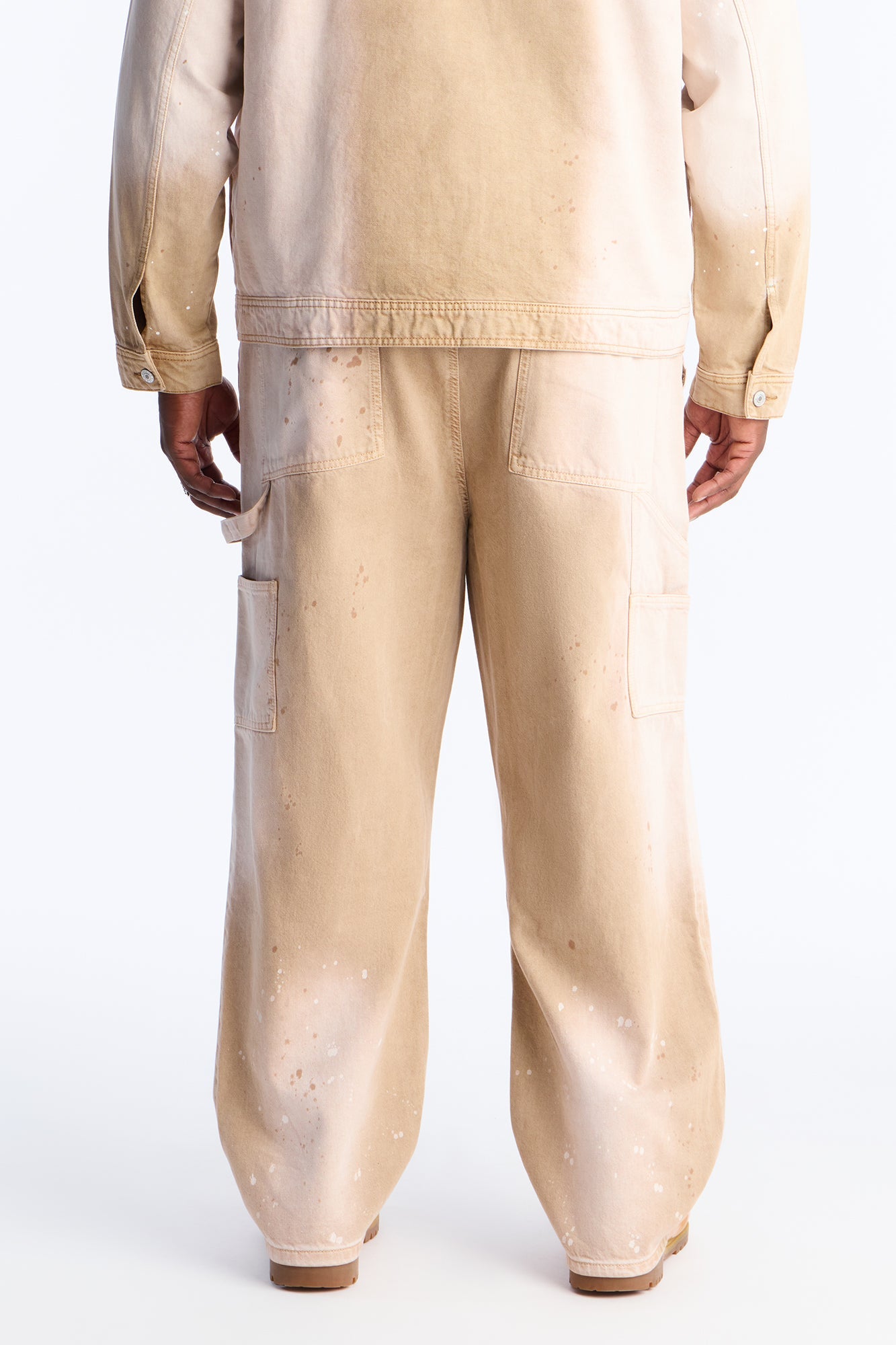 Baggy Spot Stained Jean - Tan