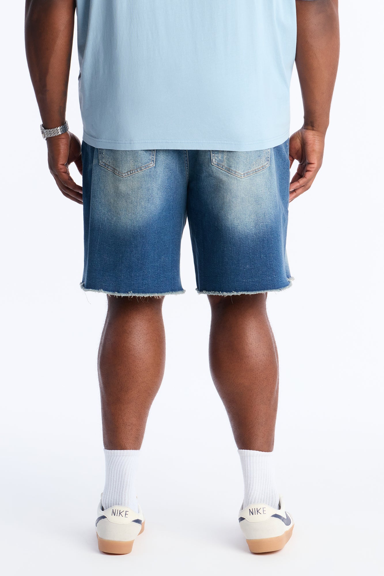 Lounge Relaxed Denim Shorts - Dark Wash