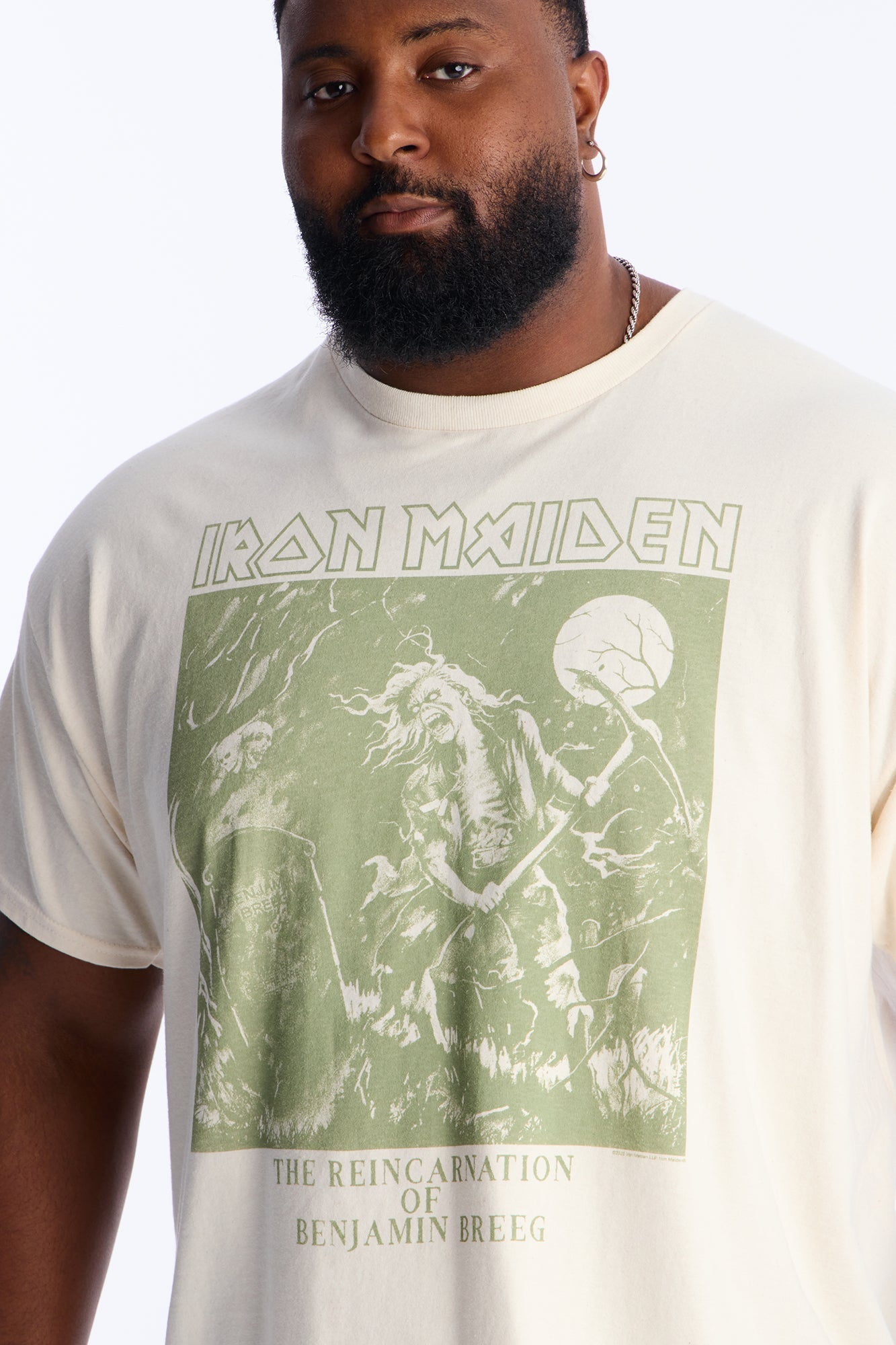 Iron Maiden Night Fall Short Sleeve Tee - Natural