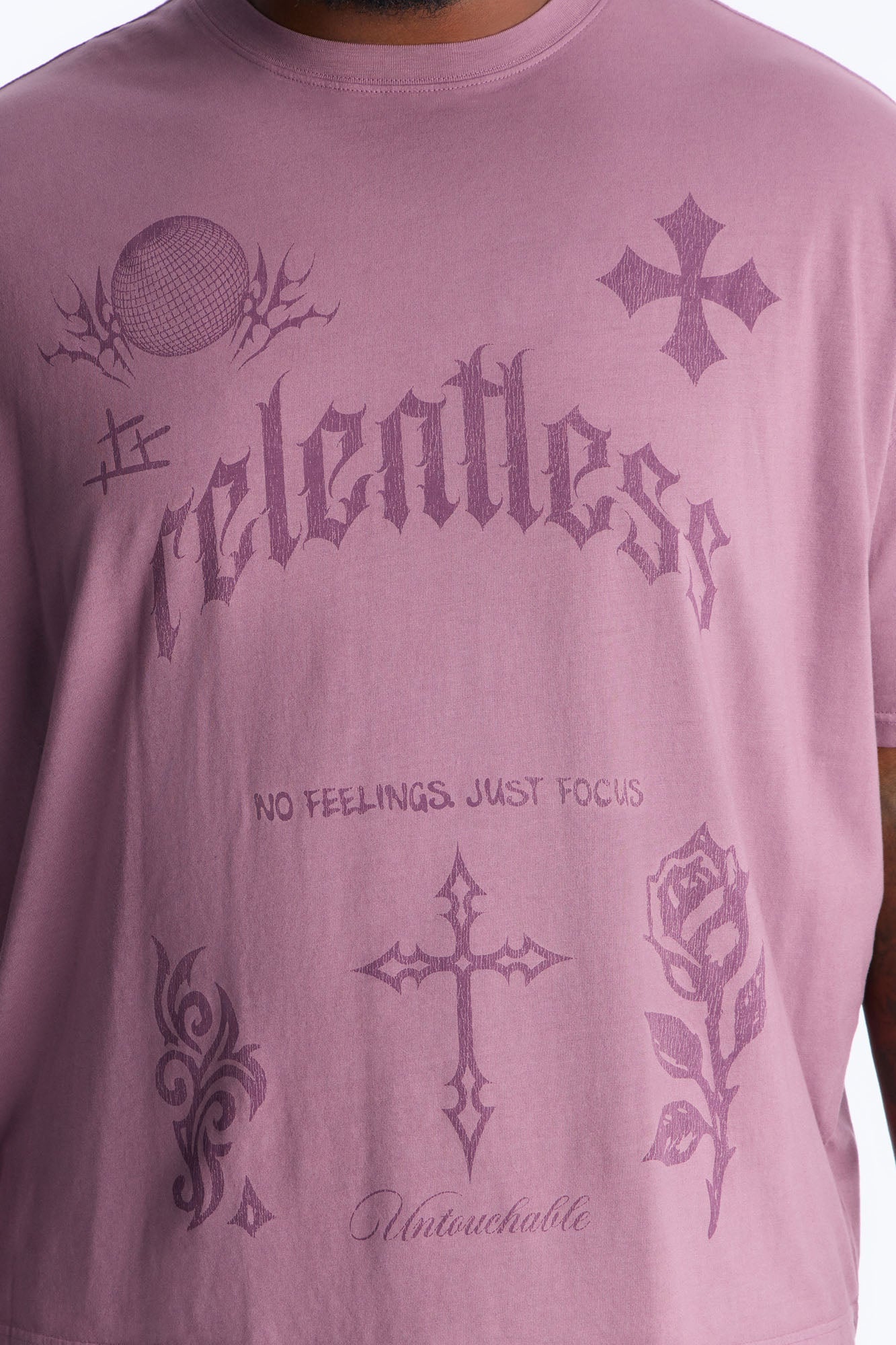 Relentless Untouchable Oversized Short Sleeve Tee - Purple