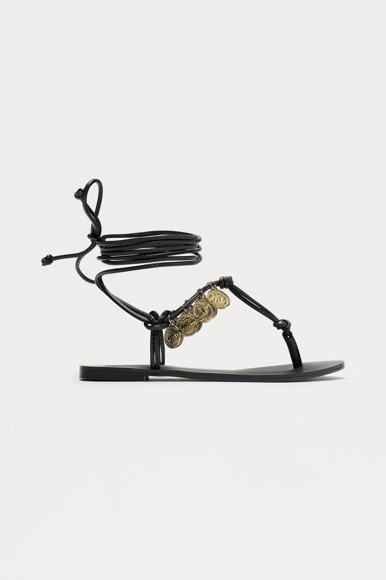 Cyclades Wrap Up Sandals - Black