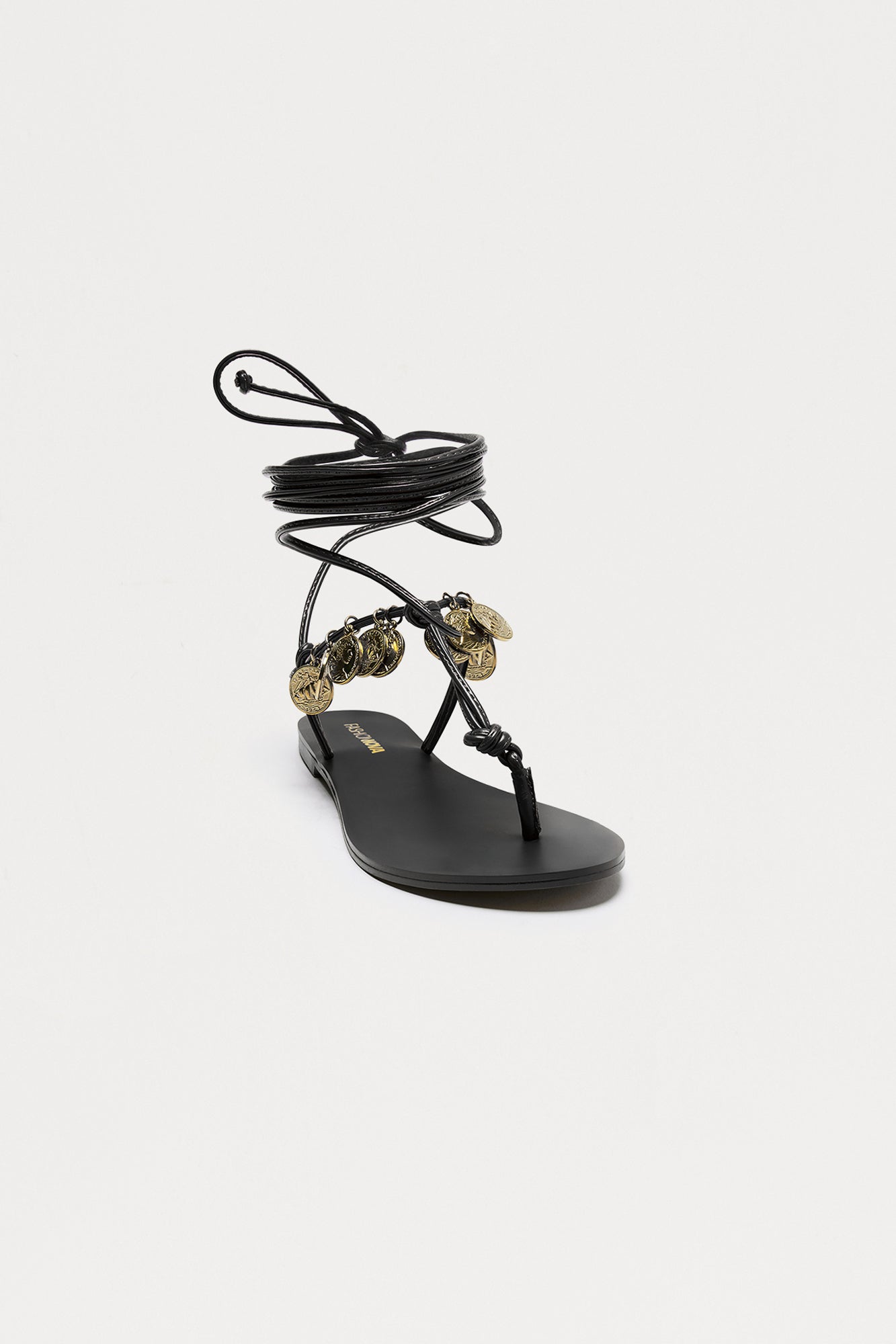 Cyclades Wrap Up Sandals - Black