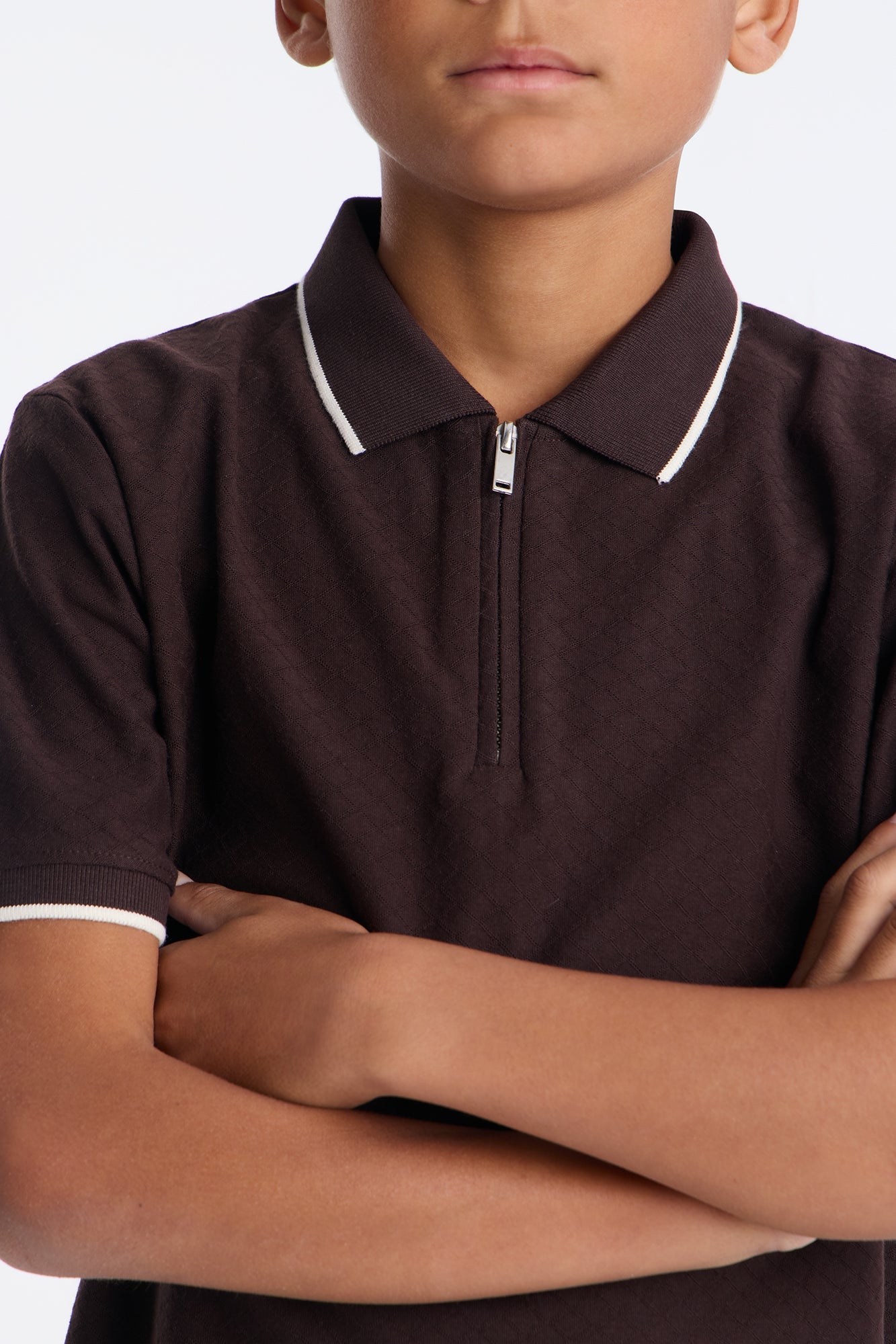 Mini Keep On Rolling Short Sleeve Polo - Brown