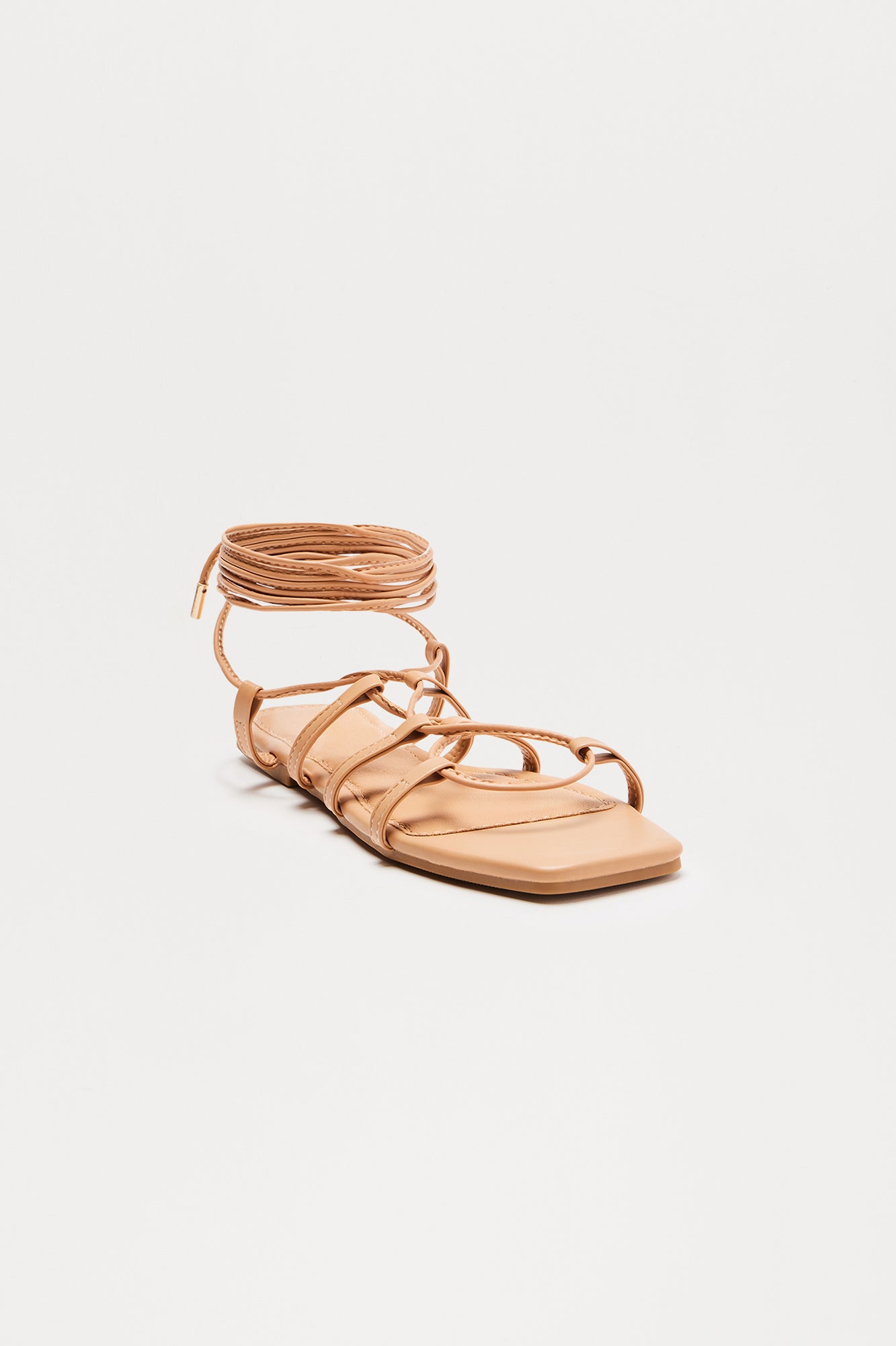 Lyle Wrap Up Sandals - Camel