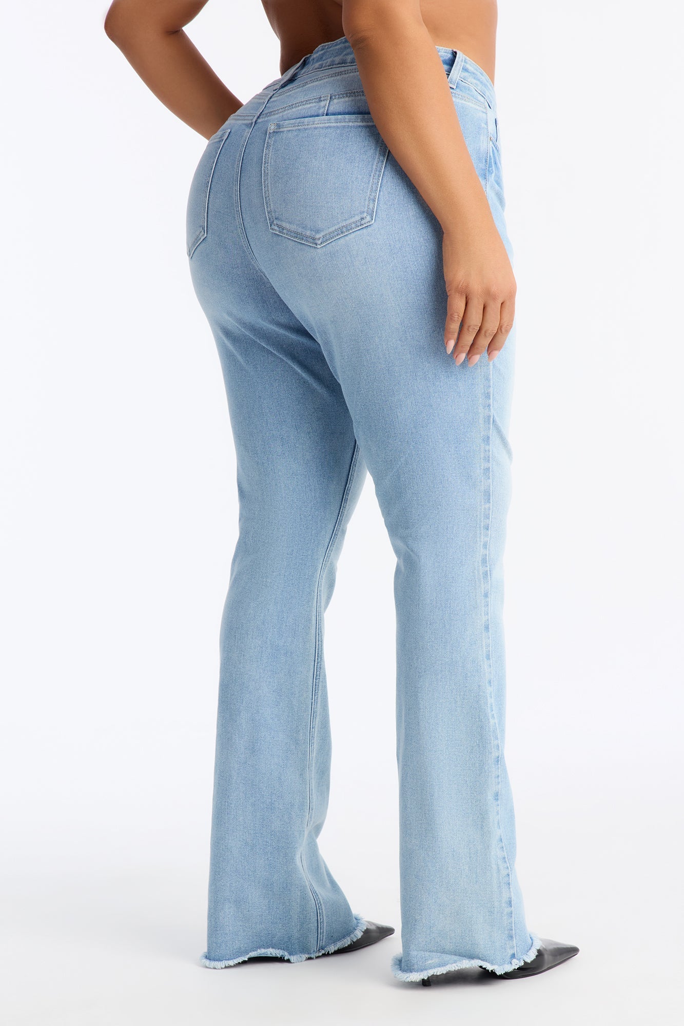 Smooth Touch Stretch Bootcut Jeans - Light Wash