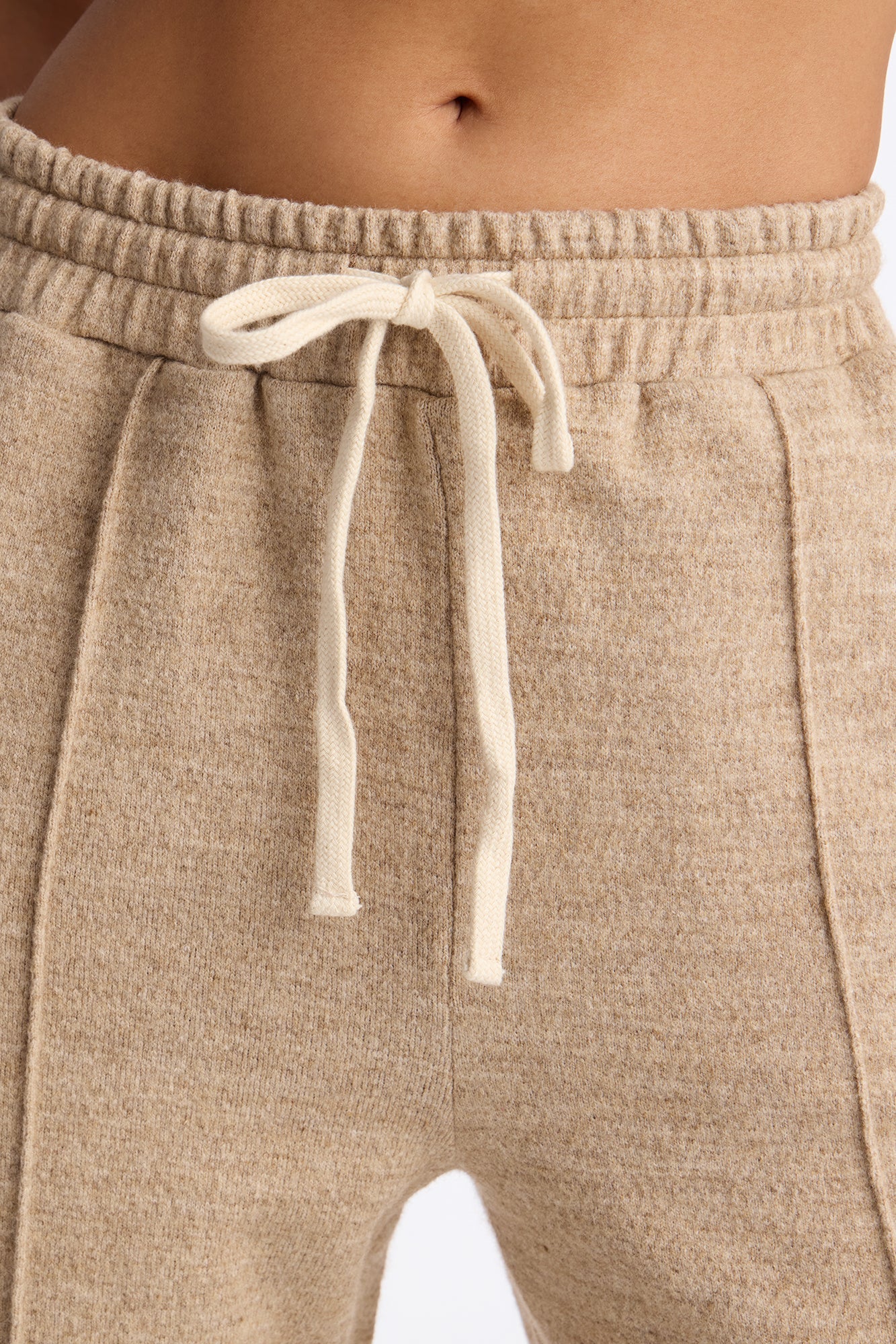 Sammy Knitwear Wide Leg Pant 32″ - Taupe/combo