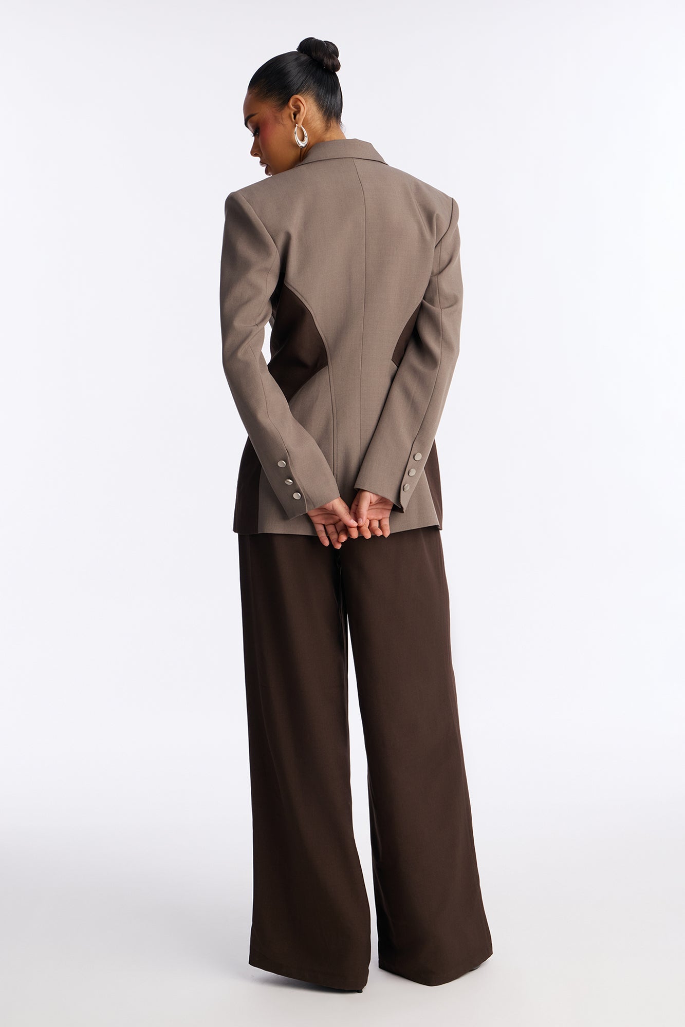 Boss Life Blazer Pant Set - Brown Combo