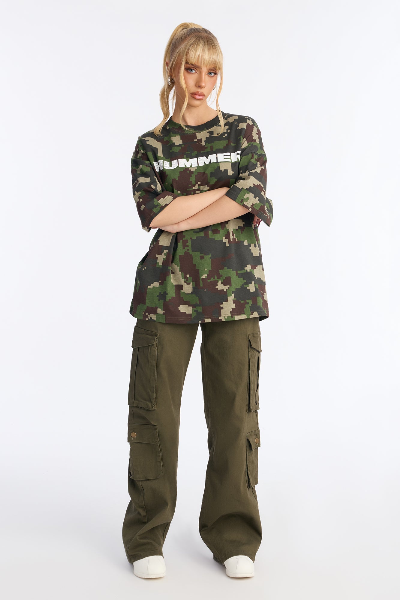 Shoot Your Shot Solid Cargo Pant - Olive