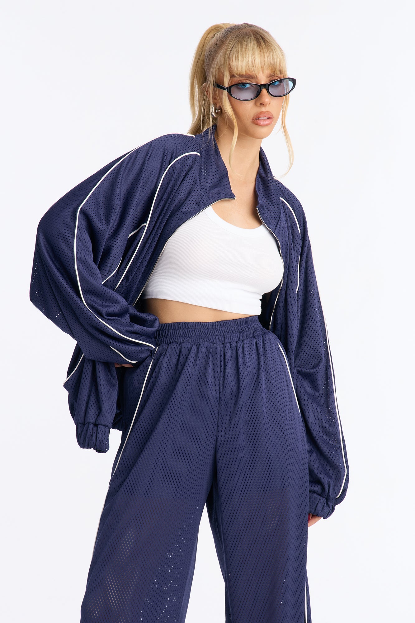 Milianna Sweatshirt Zip Up - Navy