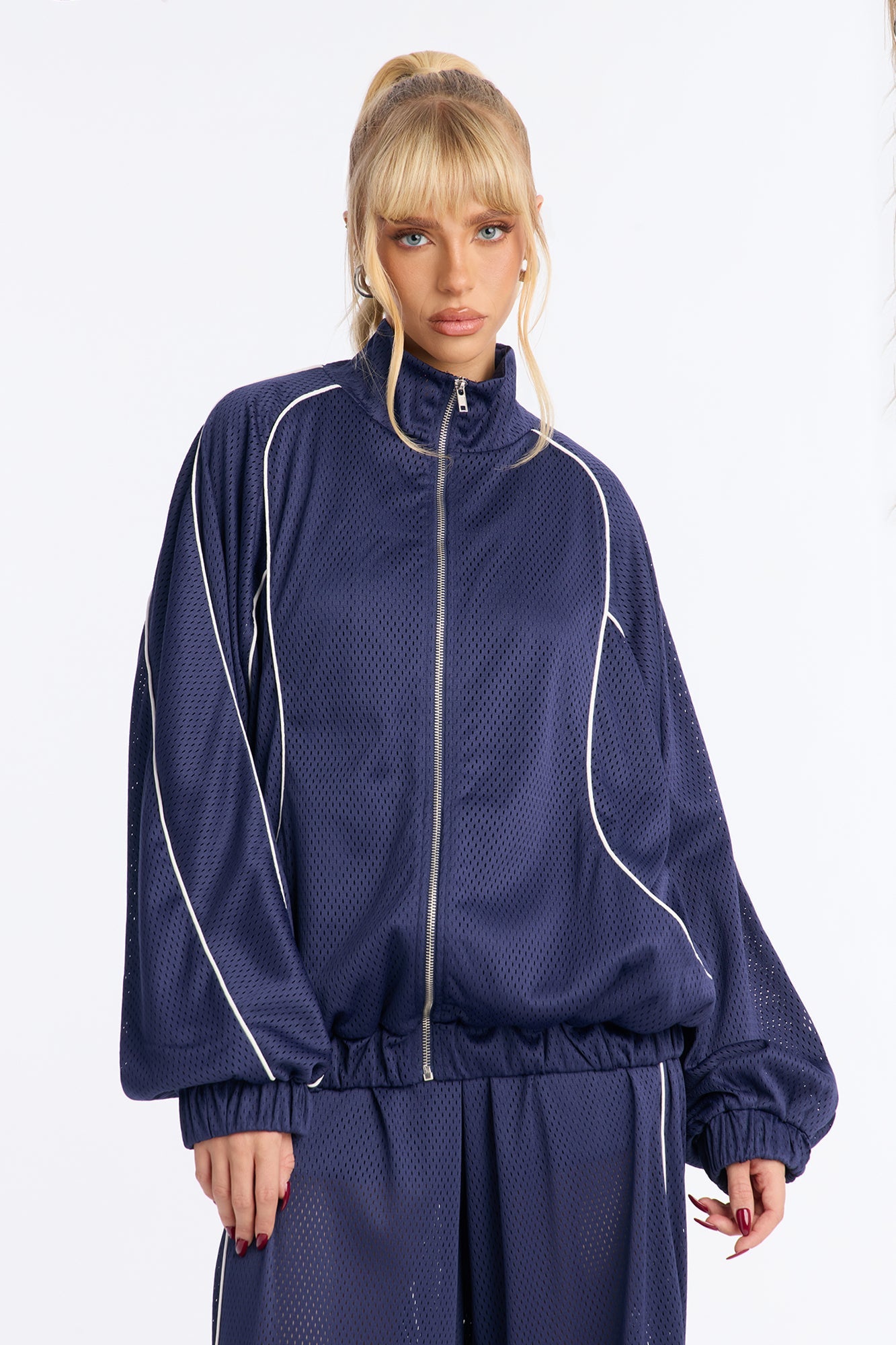 Milianna Sweatshirt Zip Up - Navy