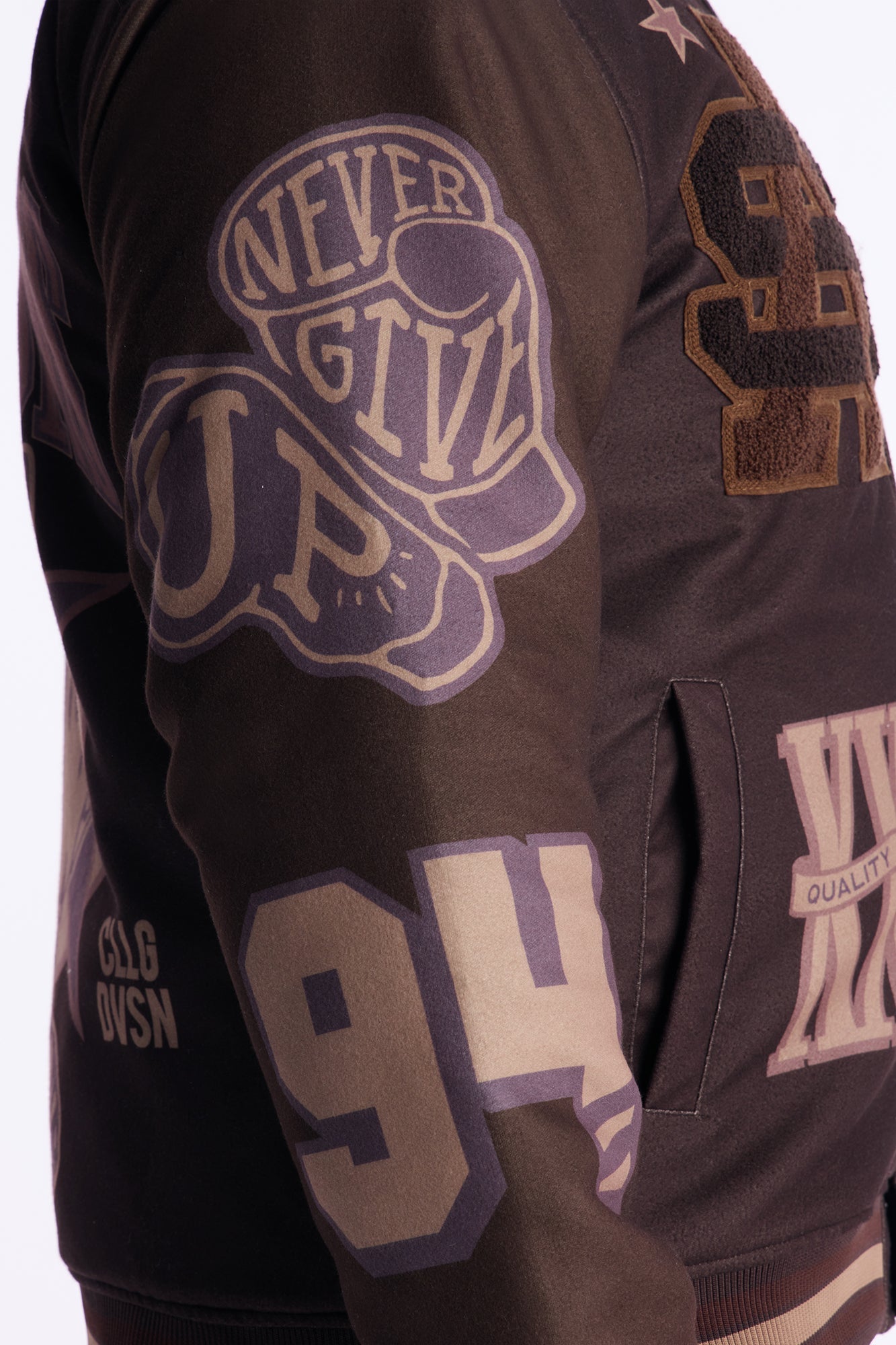 We Are The Champions Varsity Jackets - Brown Combo
