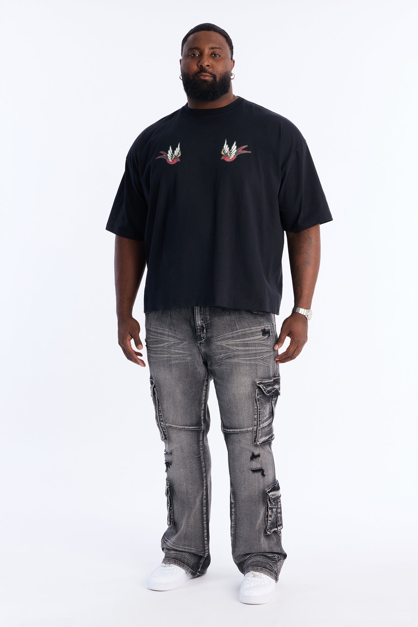 Freedom Flyer Boxy Short Sleeve Tee - Black