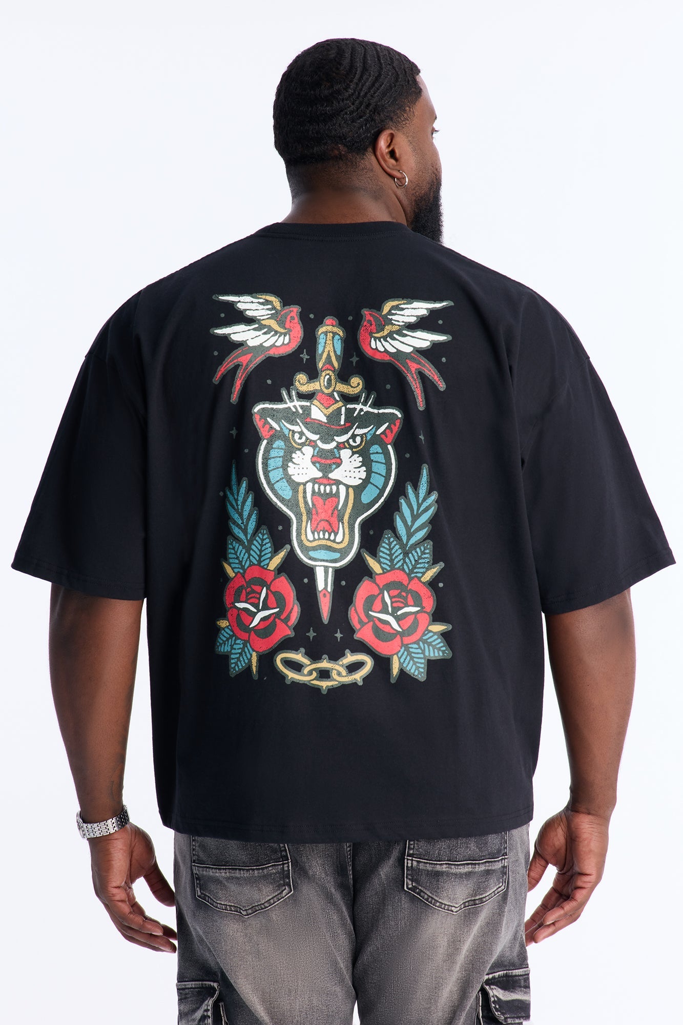 Freedom Flyer Boxy Short Sleeve Tee - Black