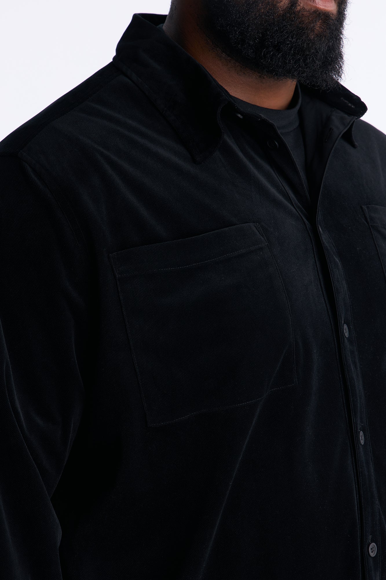 Relaxed Lincoln Park Textured Button Up Shirt - Black
