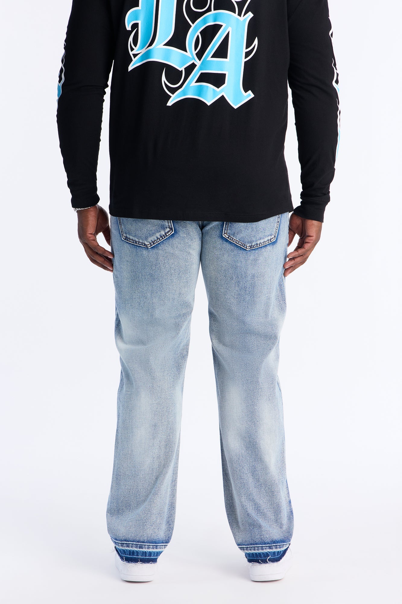 Stacked Slim Flare Blaze Cut Jean - Light Wash