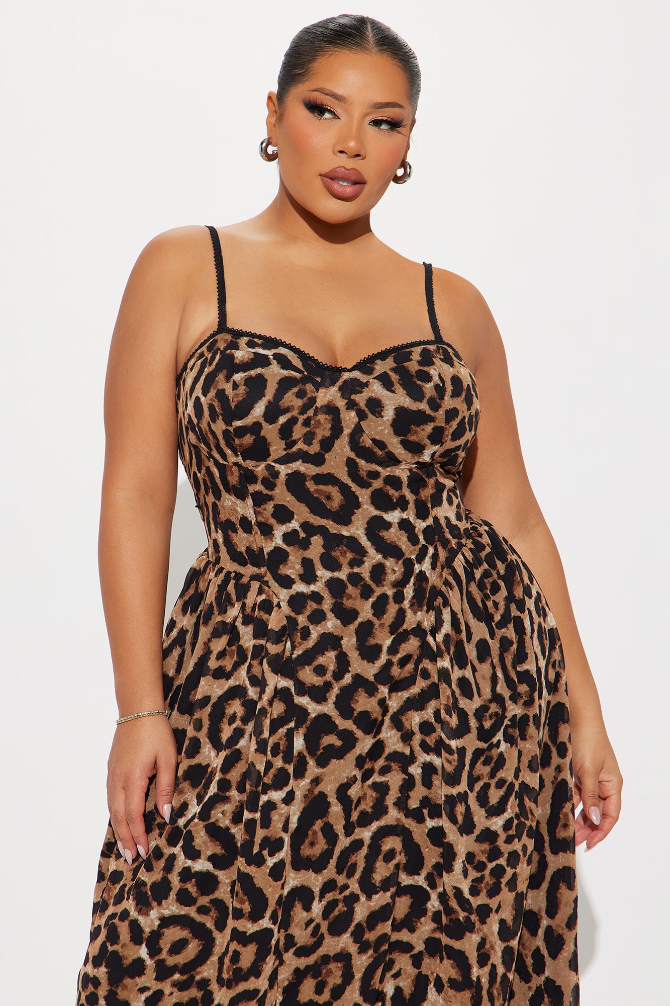 Dominique A Line Leopard Maxi Dress - Leopard