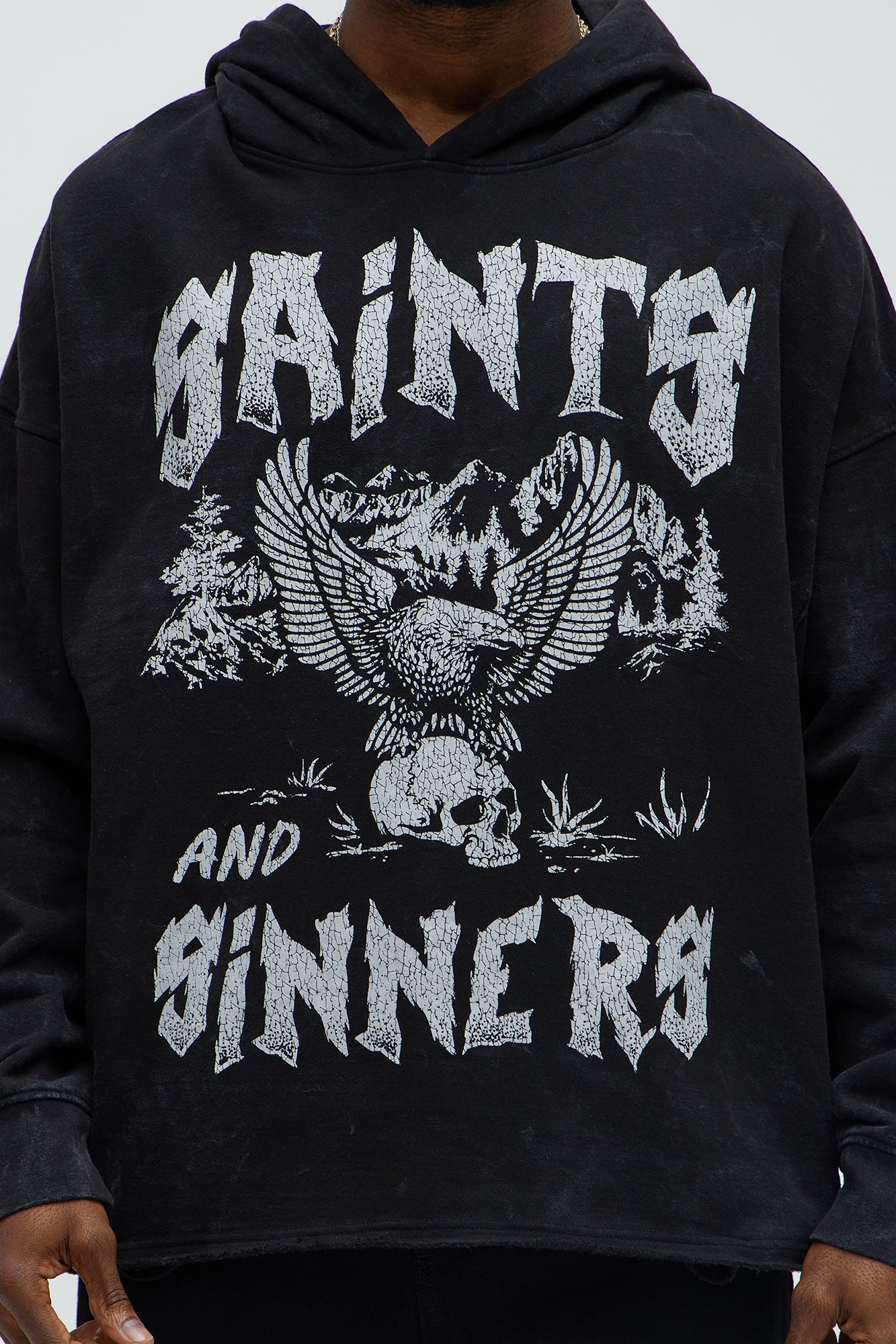Saints And Sinners Lifecycle Oversized Hoodie - Black