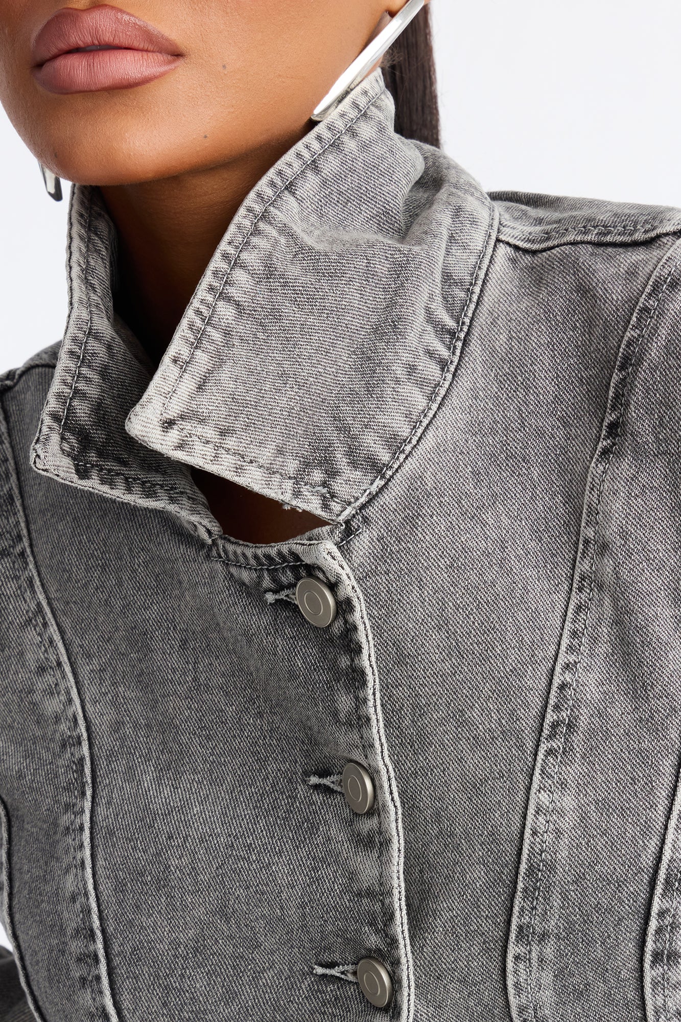 Backstage Pass Denim Jacket - Grey