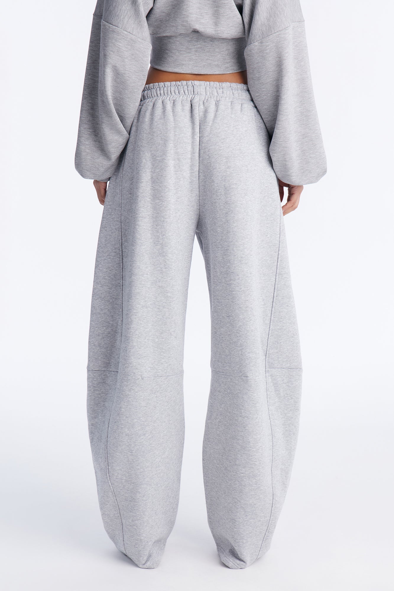 Solaris Barrel Leg Fleece Pant - Heather Grey