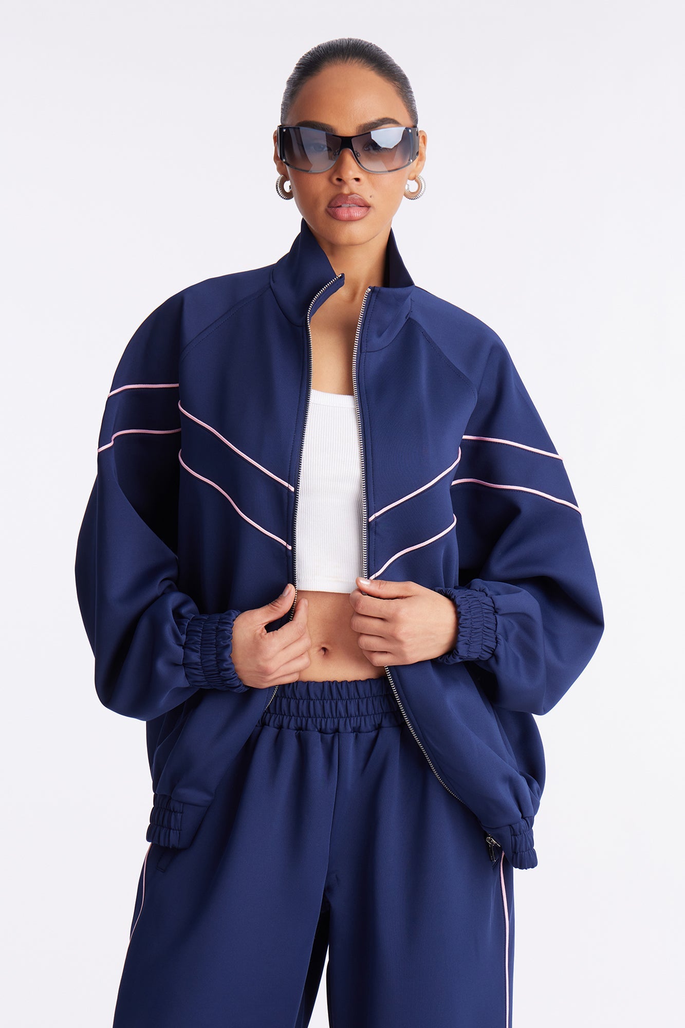Track Record Pant Set - Navy