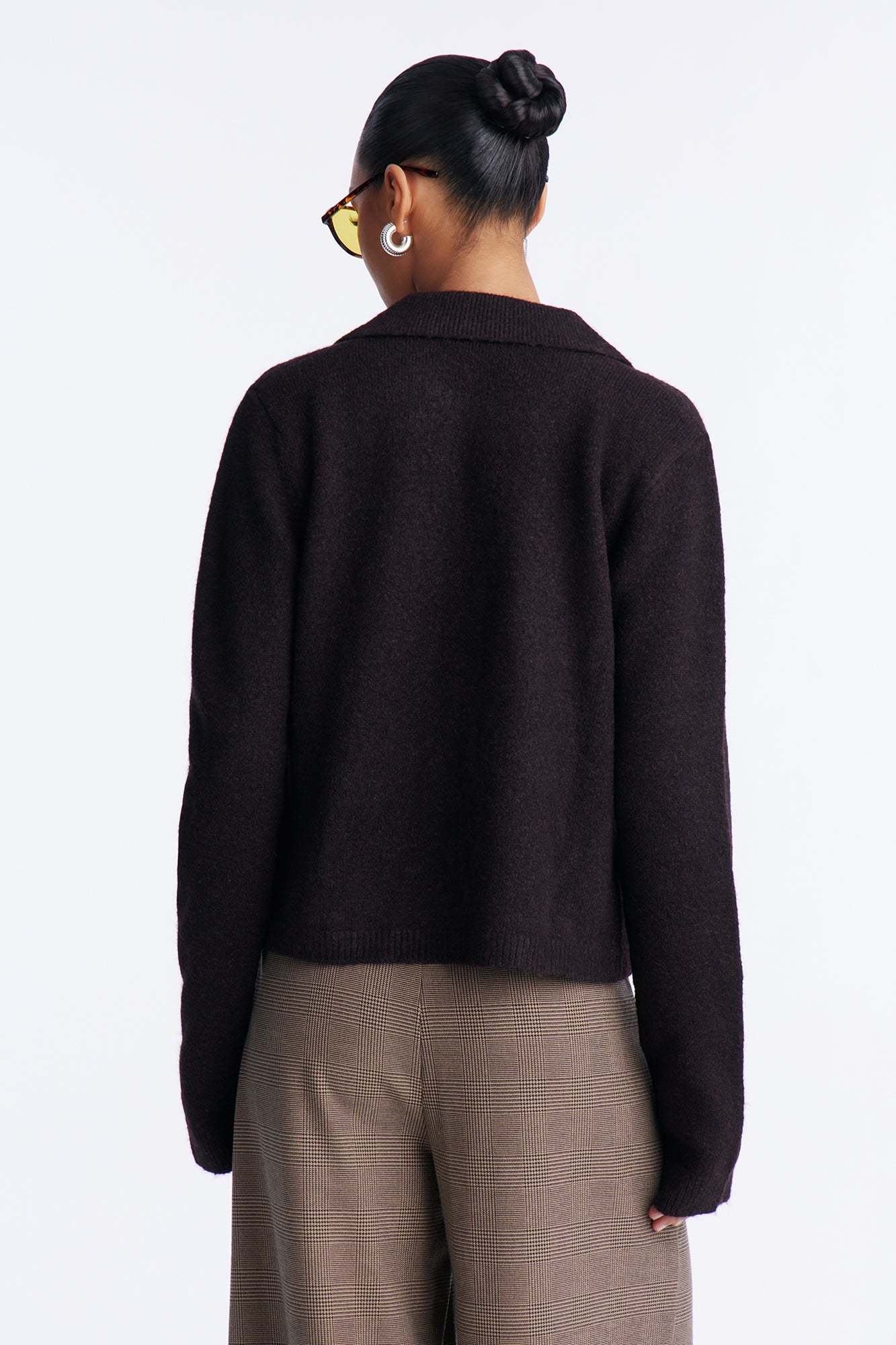 Chic And Confident Cardigan Sweater - Chocolate