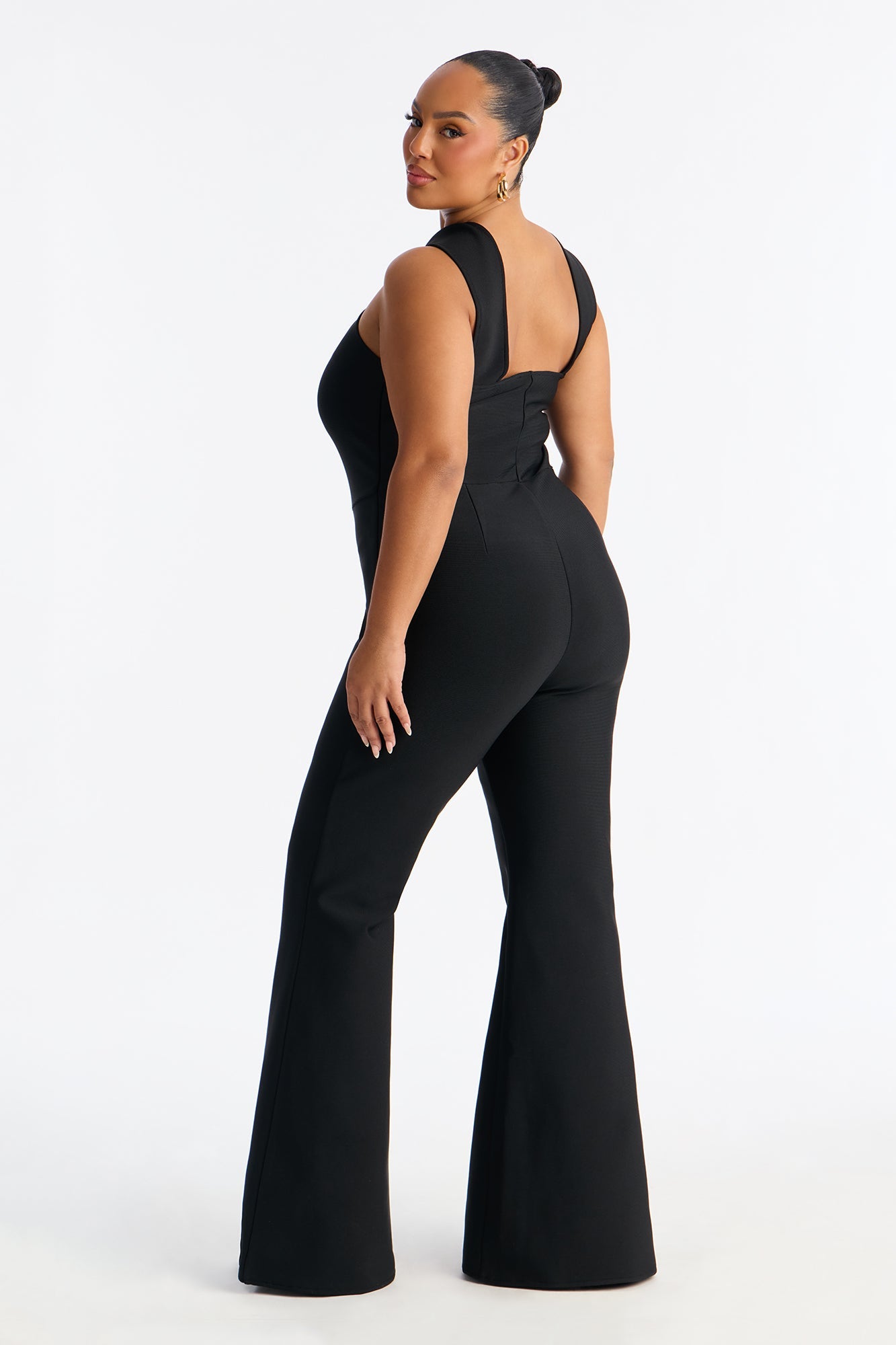 Belen Bandage Flare Jumpsuit - Black