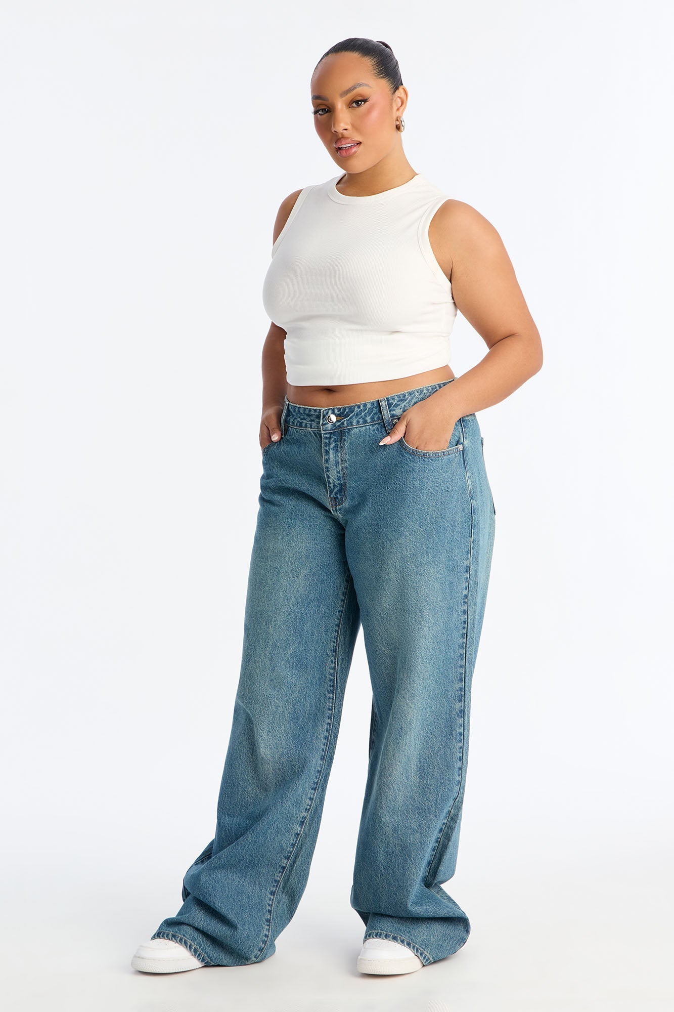 Tall Westside Low Rise Wide Leg Jean - Vintage Wash