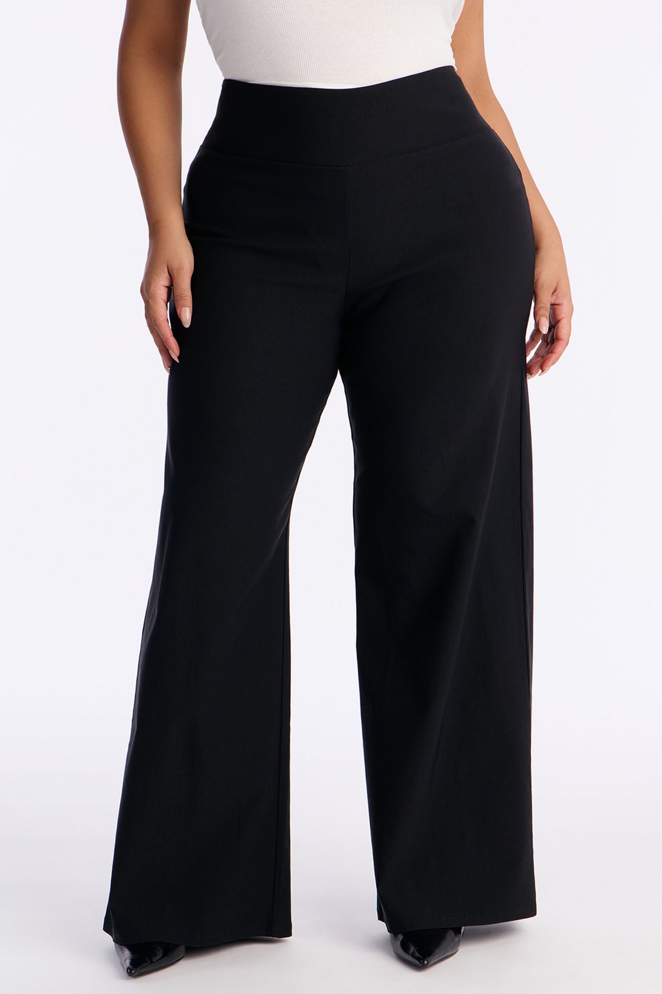 Petra Millennium Pull On Wide Leg Pant 32″ - Black