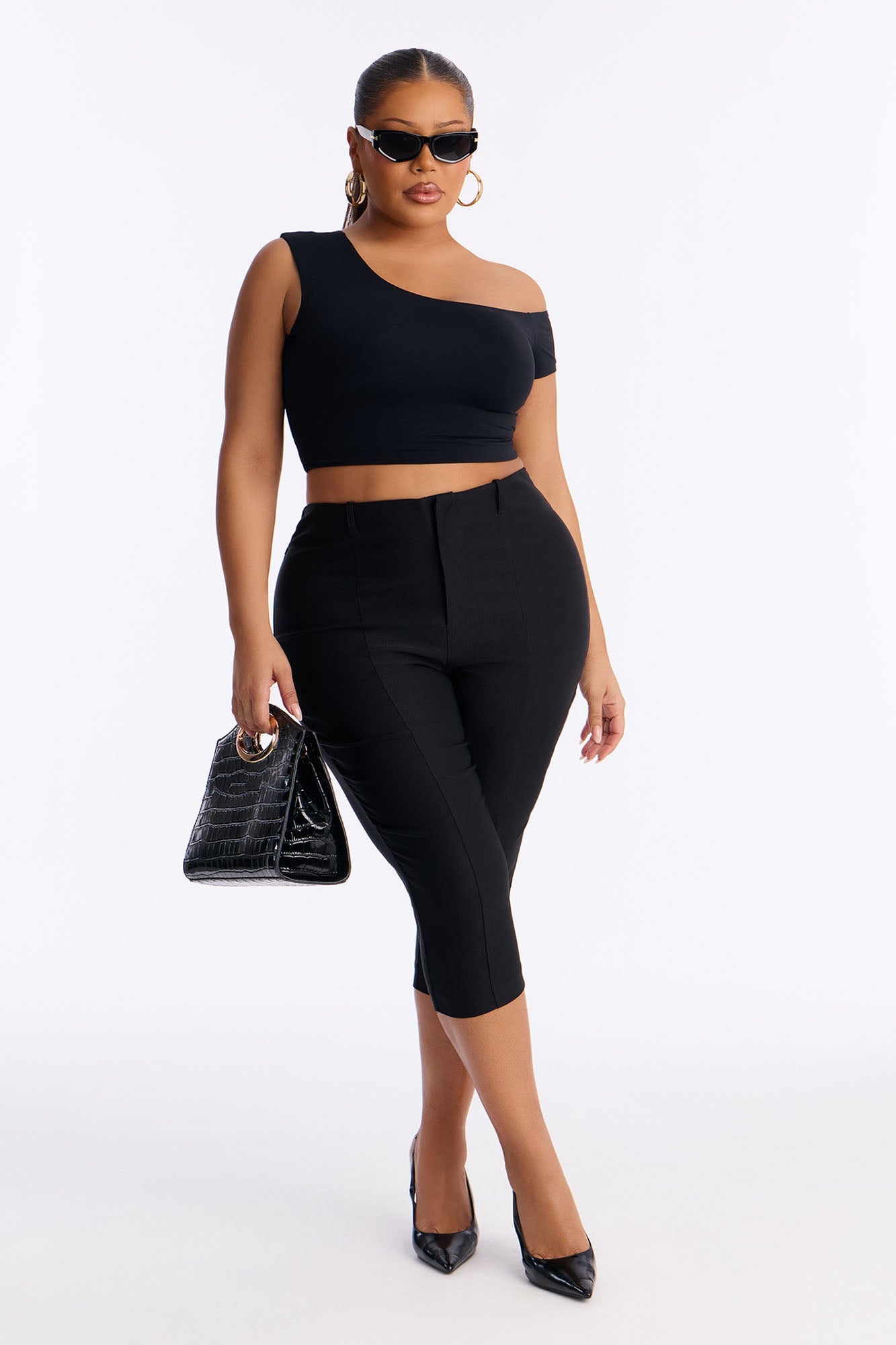 Office Siren Capri Pant - Black