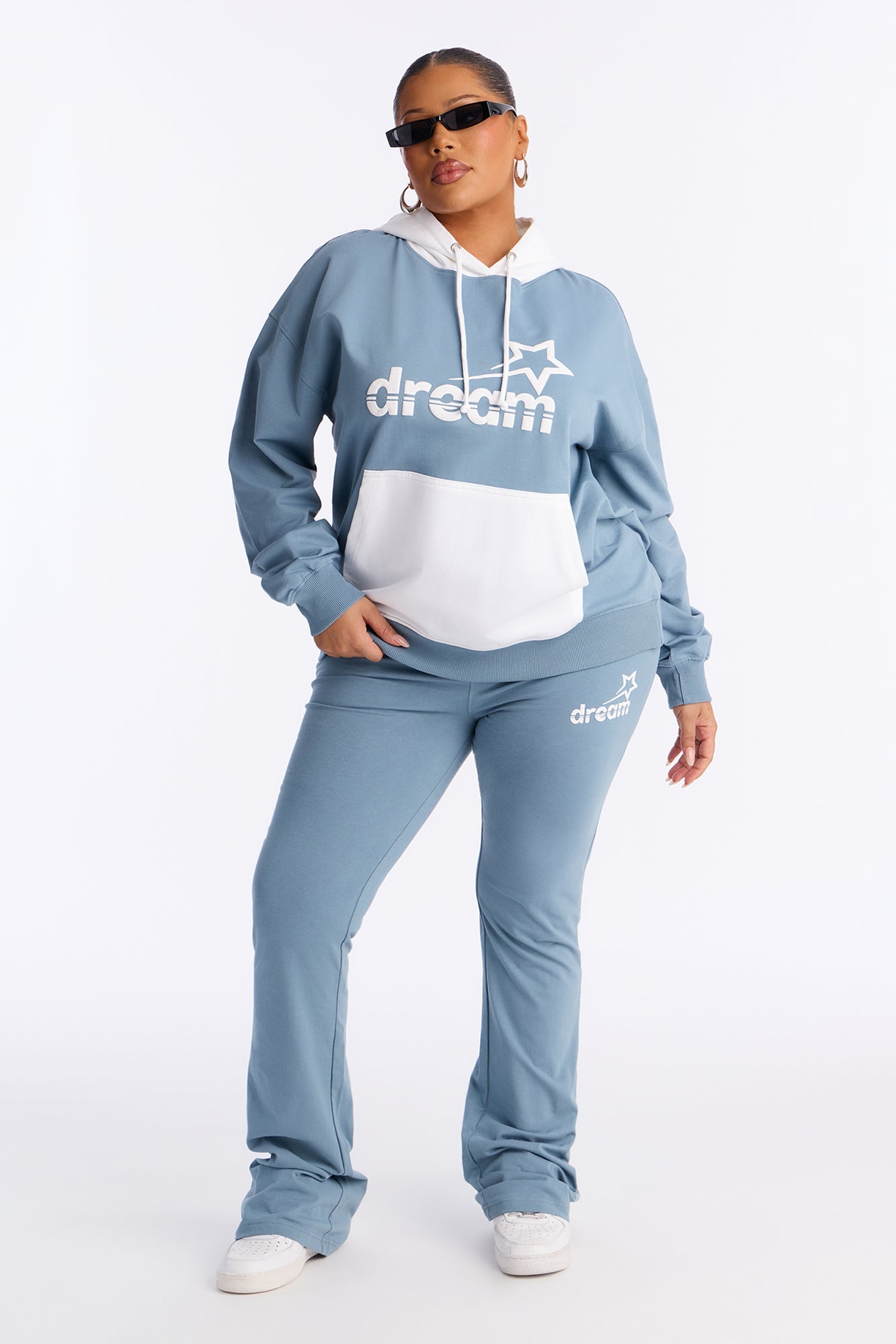 Dream Big Hoodie Pant Set - Slate Blue