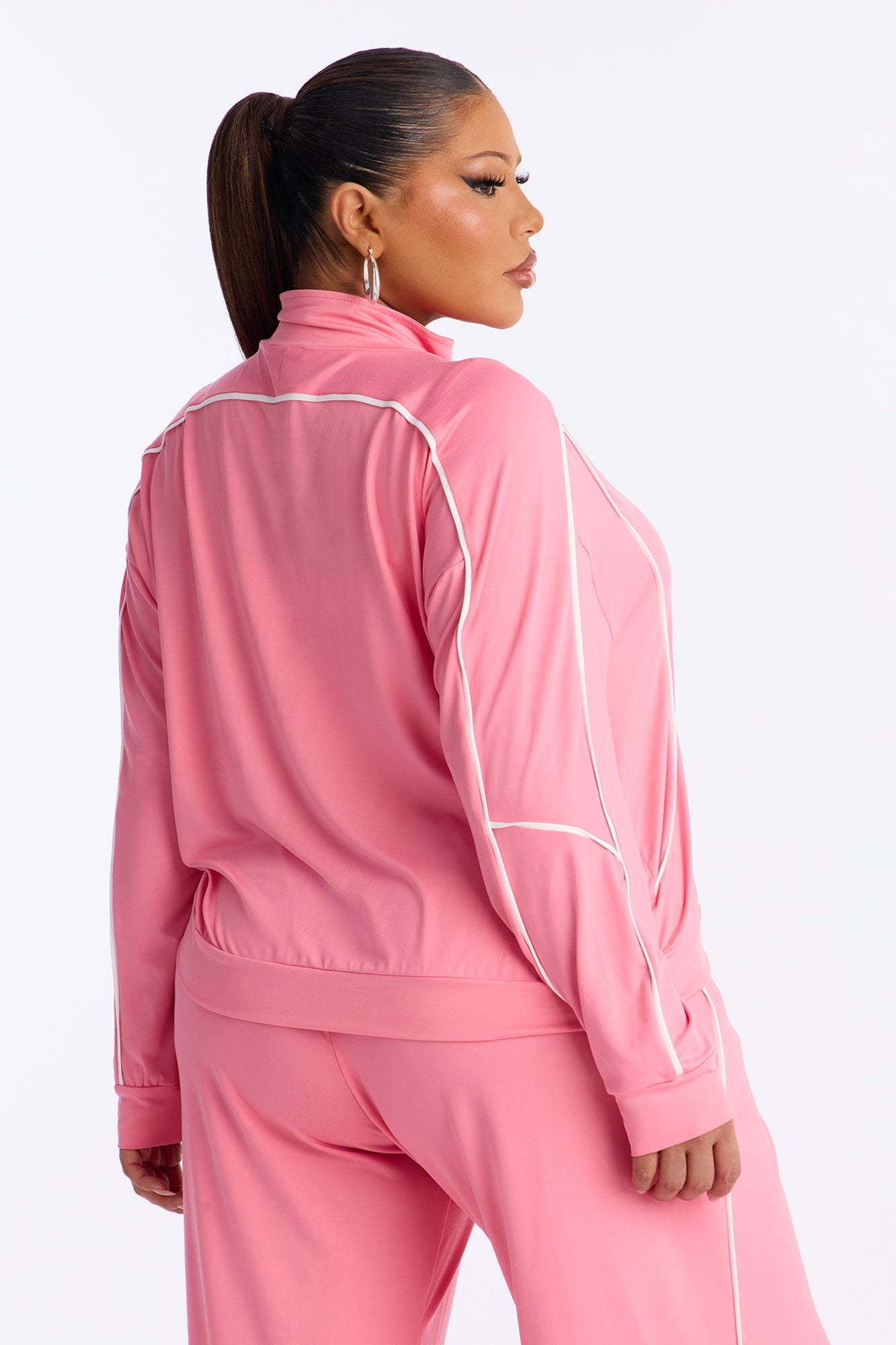 All Or Nothing Zip Up Hoodie - Bubblegum Pink