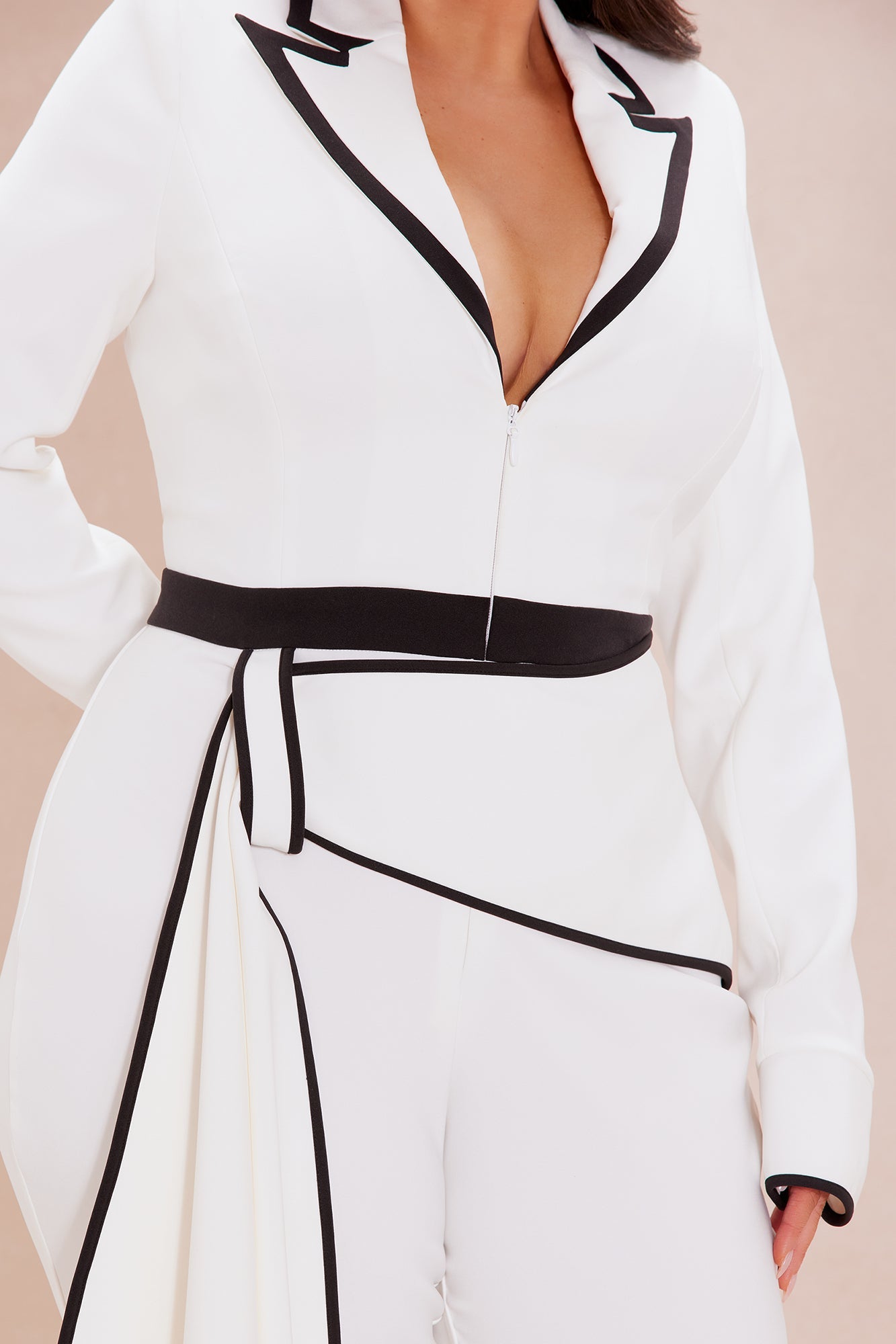 Giving My Best Jumpsuit - White/combo