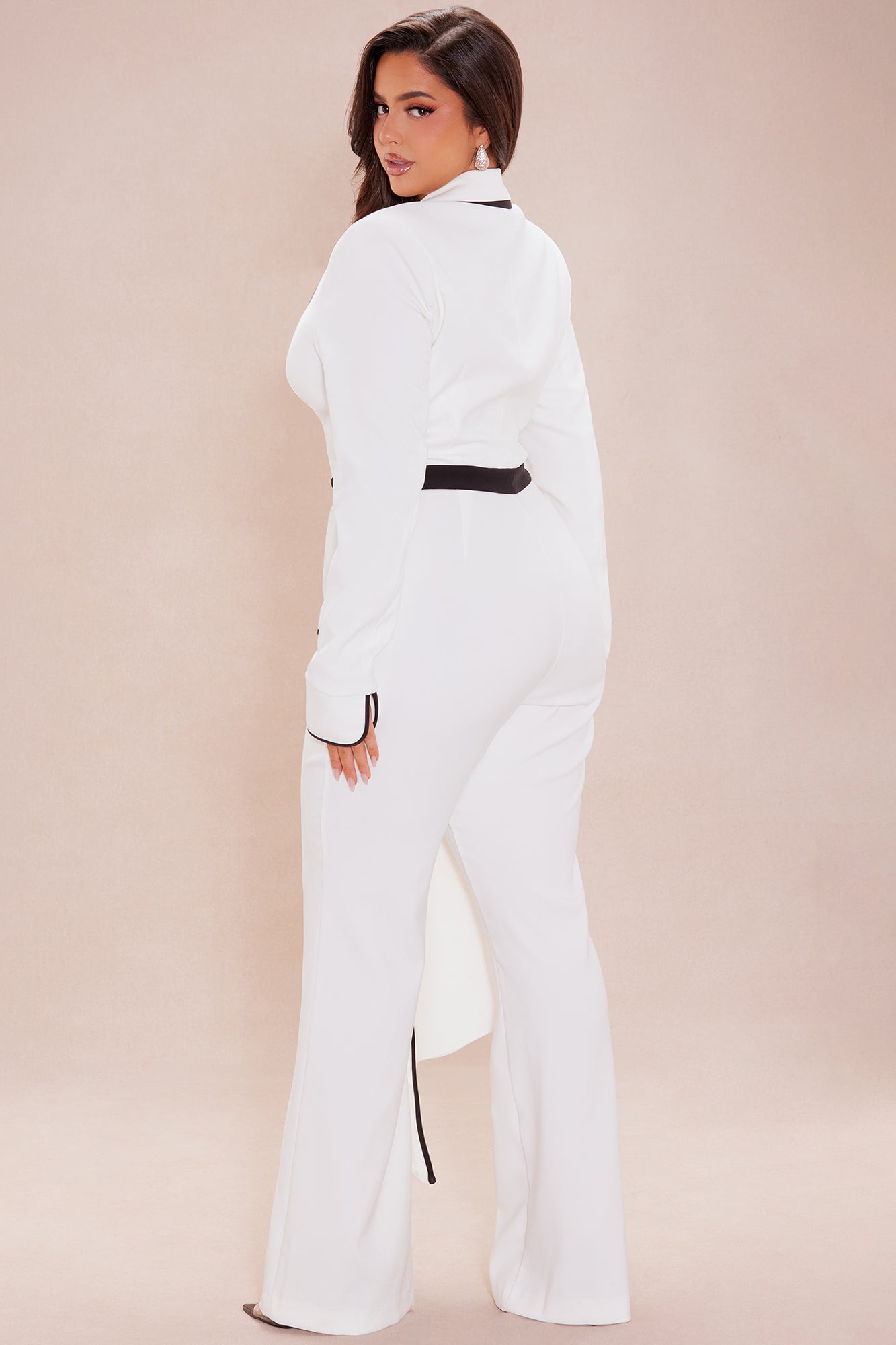 Giving My Best Jumpsuit - White/combo