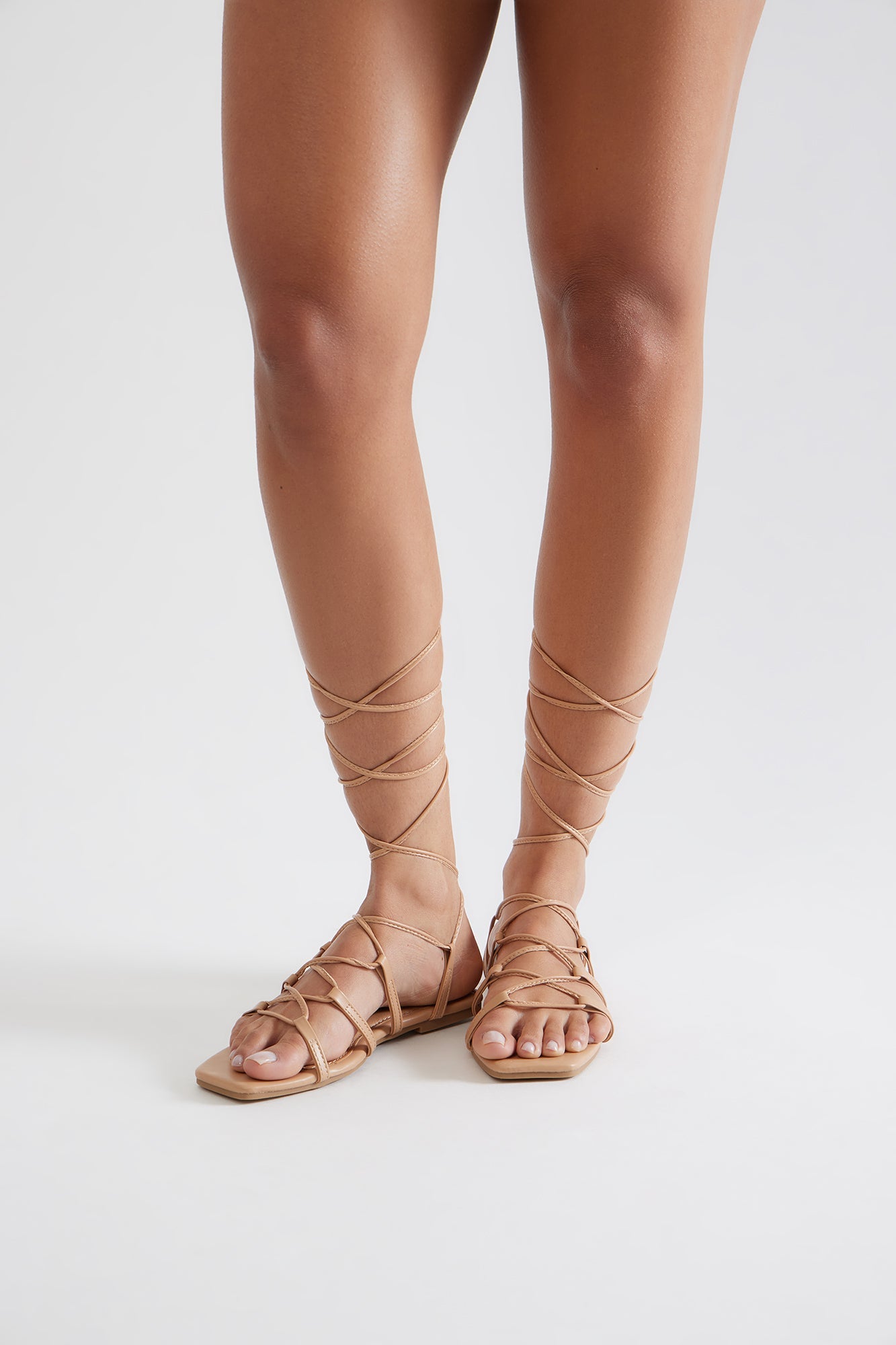 Lyle Wrap Up Sandals - Camel