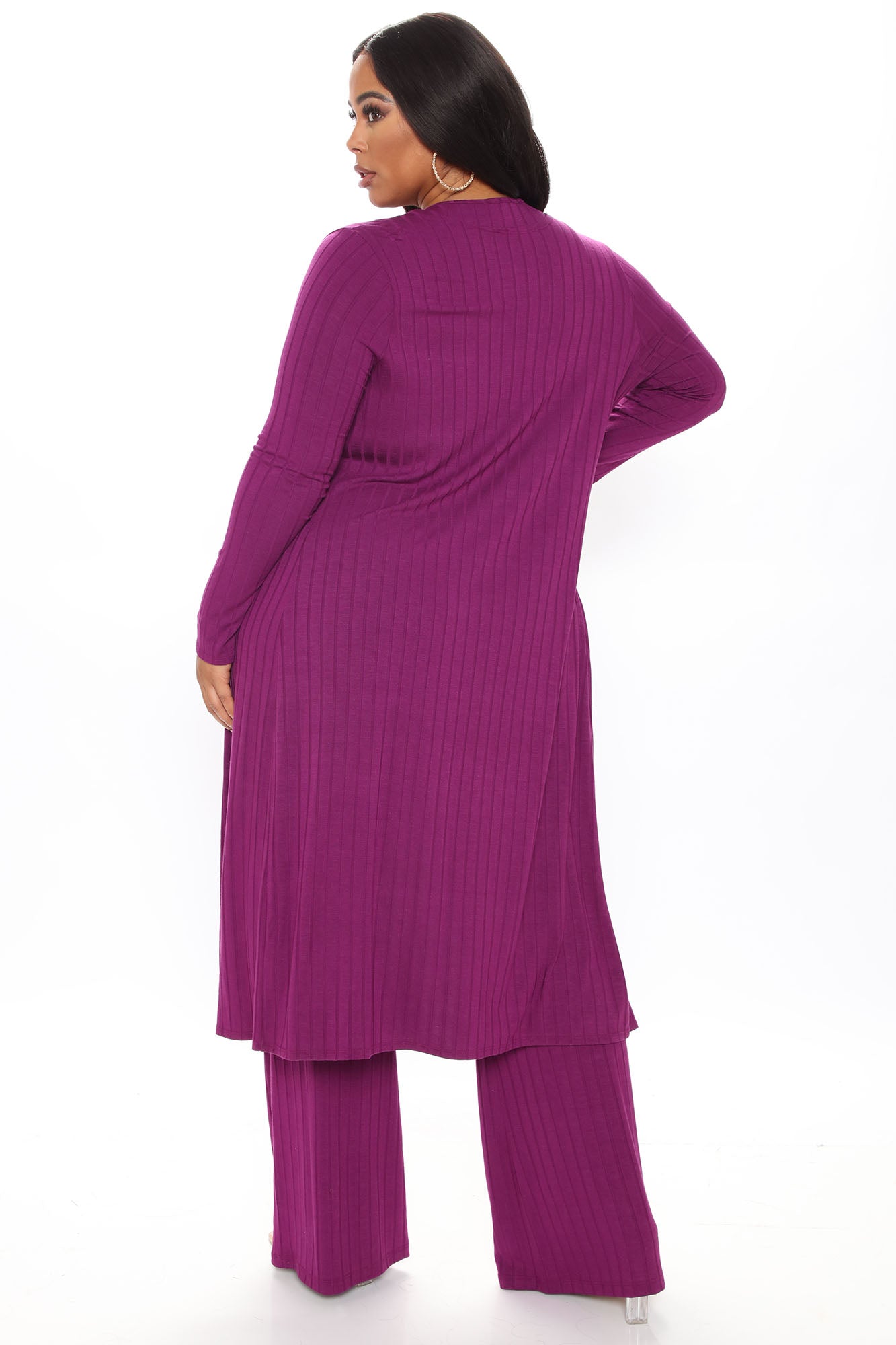 Come Get It 3 Piece Pant Set - Plum