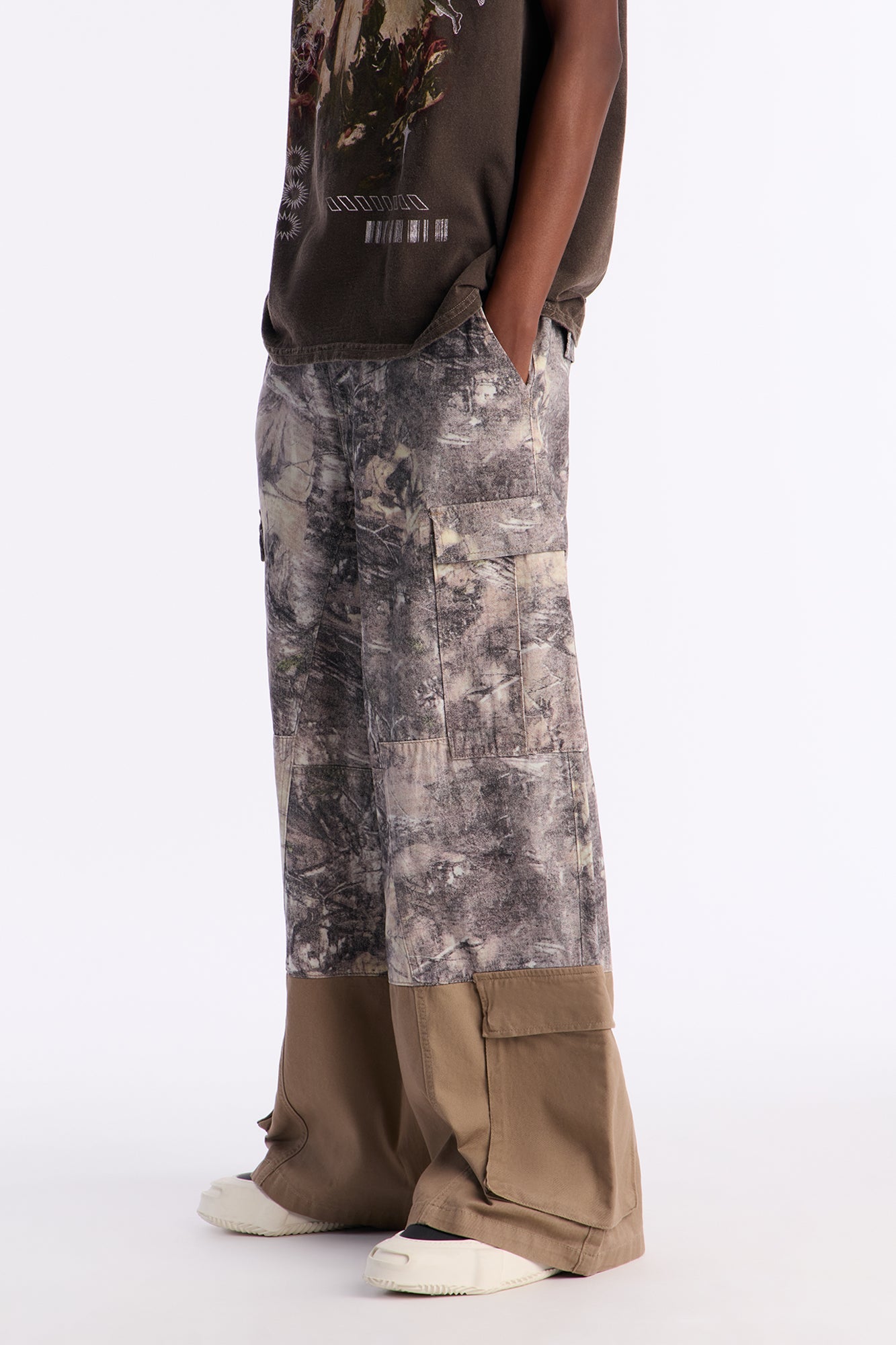 Wide Leg Mixed Worlds Woodland Pant - Camouflage