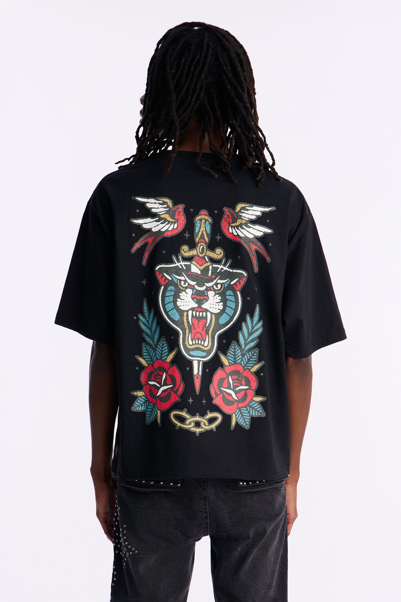 Freedom Flyer Boxy Short Sleeve Tee - Black