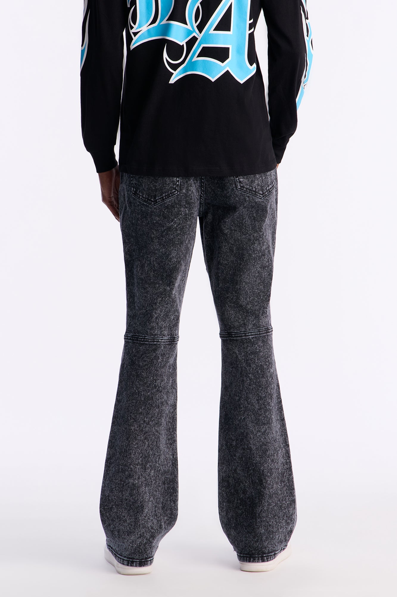 Stacked Skinny Flare Throttle Jean - Black Wash