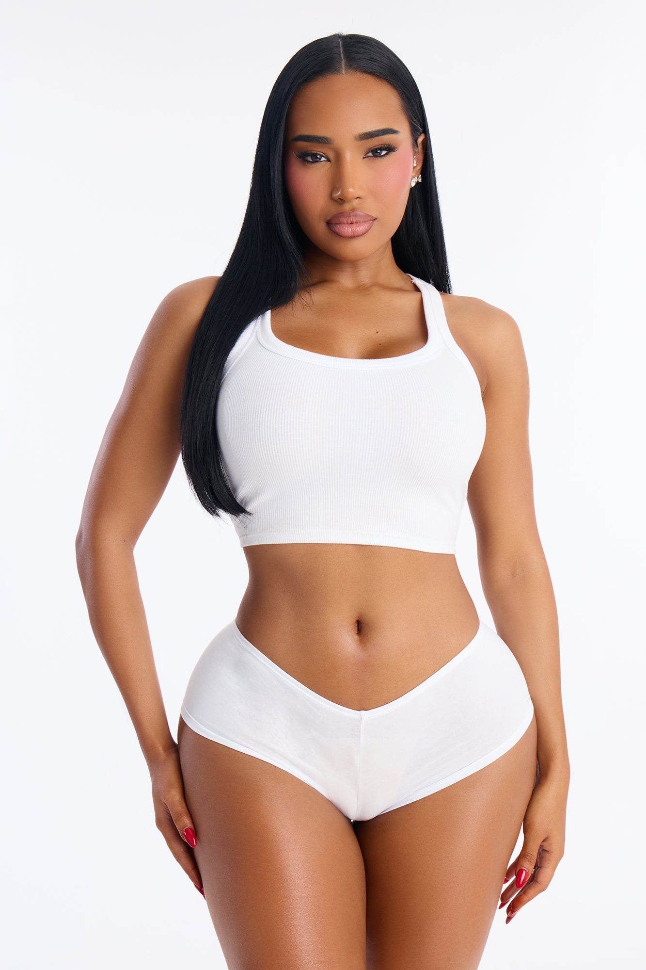 Cotton Stretch Boyshort Panty - White