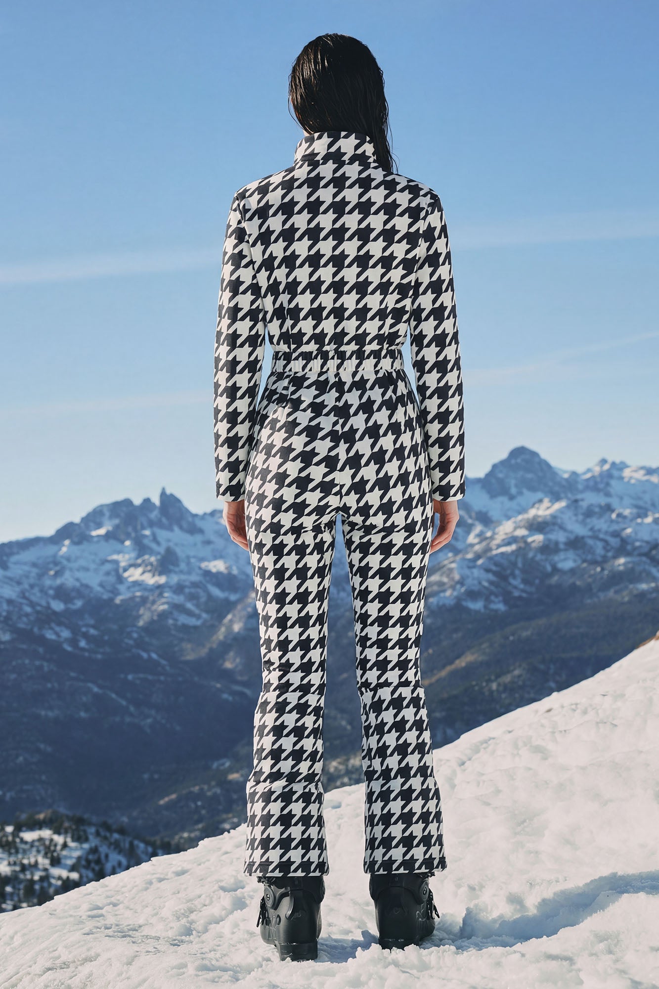 Cross Country Ski Jumpsuit - Black/White