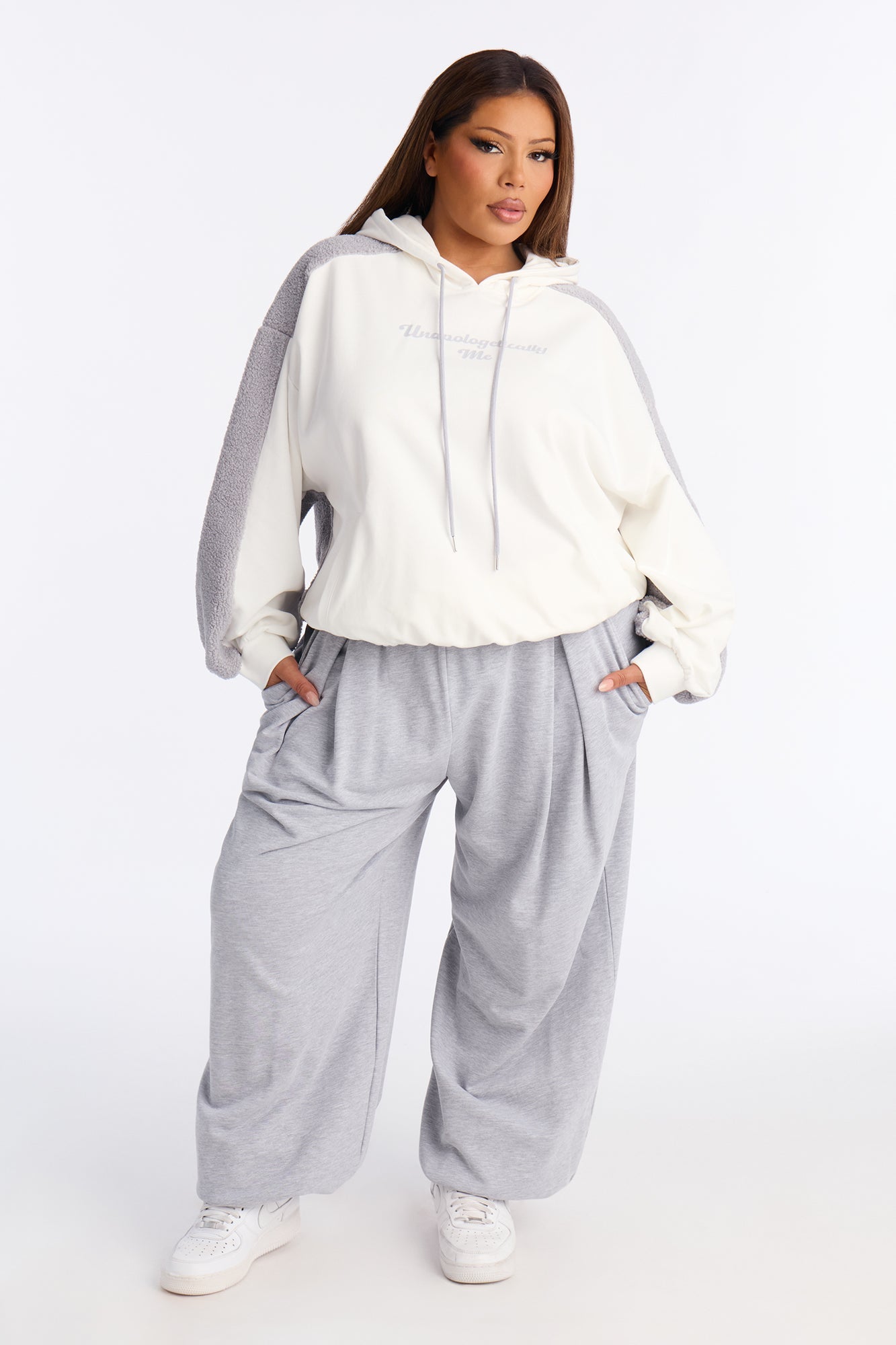 Unwind Mode Pant Set - Grey/combo
