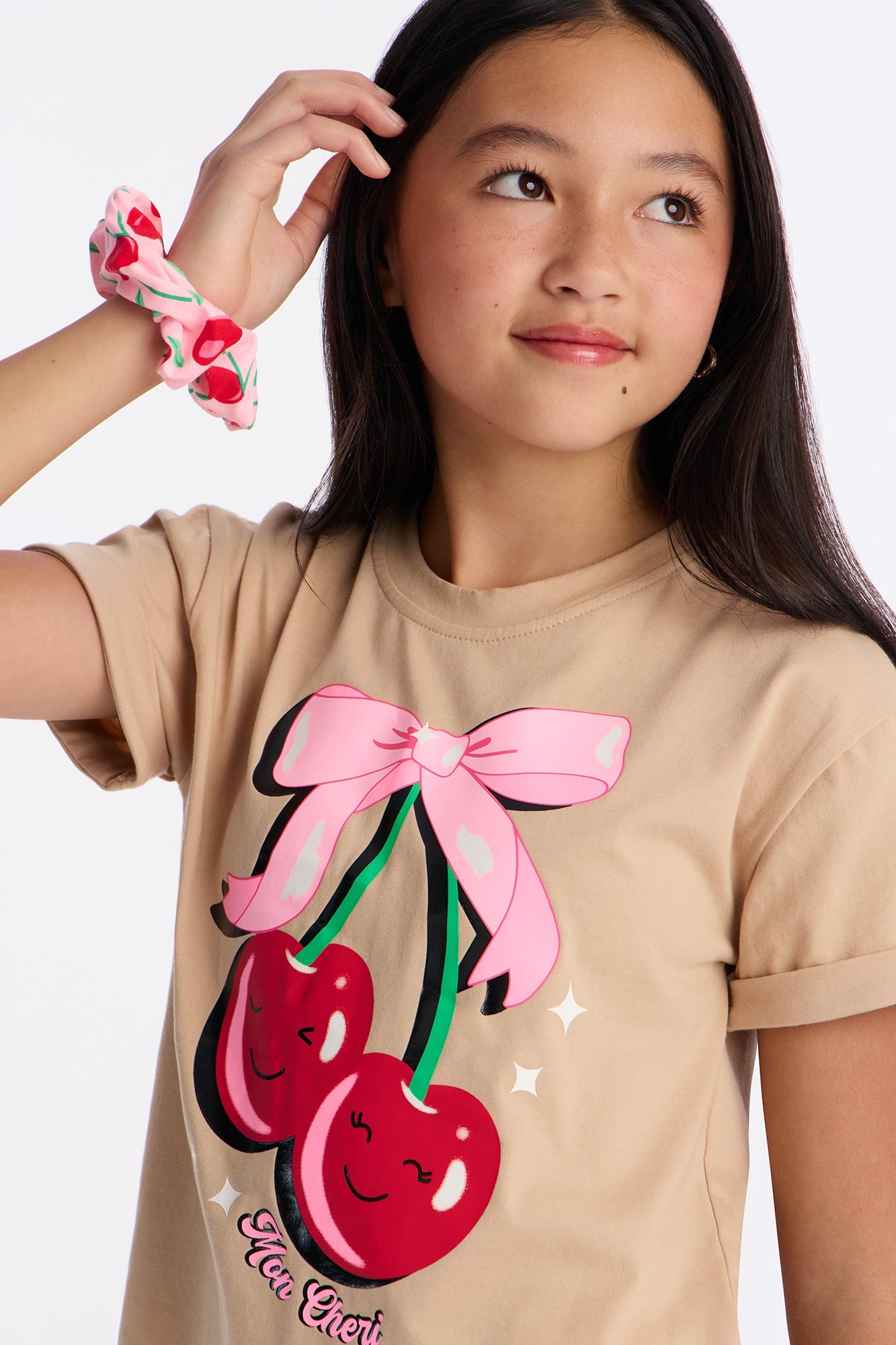 Mini Have A Cherry Good Day Bike Short Set - Sand/combo