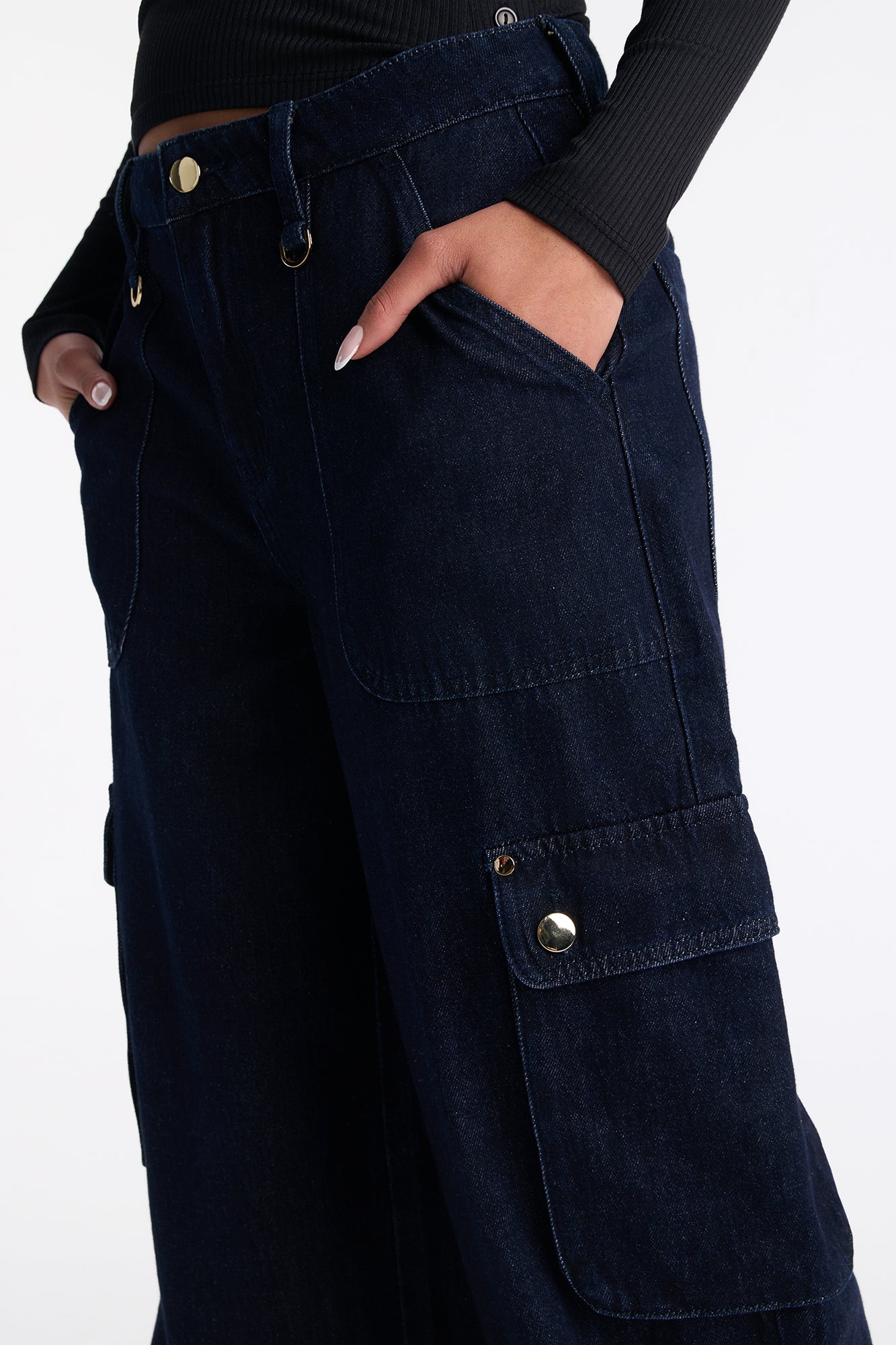 Crosby Streeet Cargo Jeans - Dark Wash