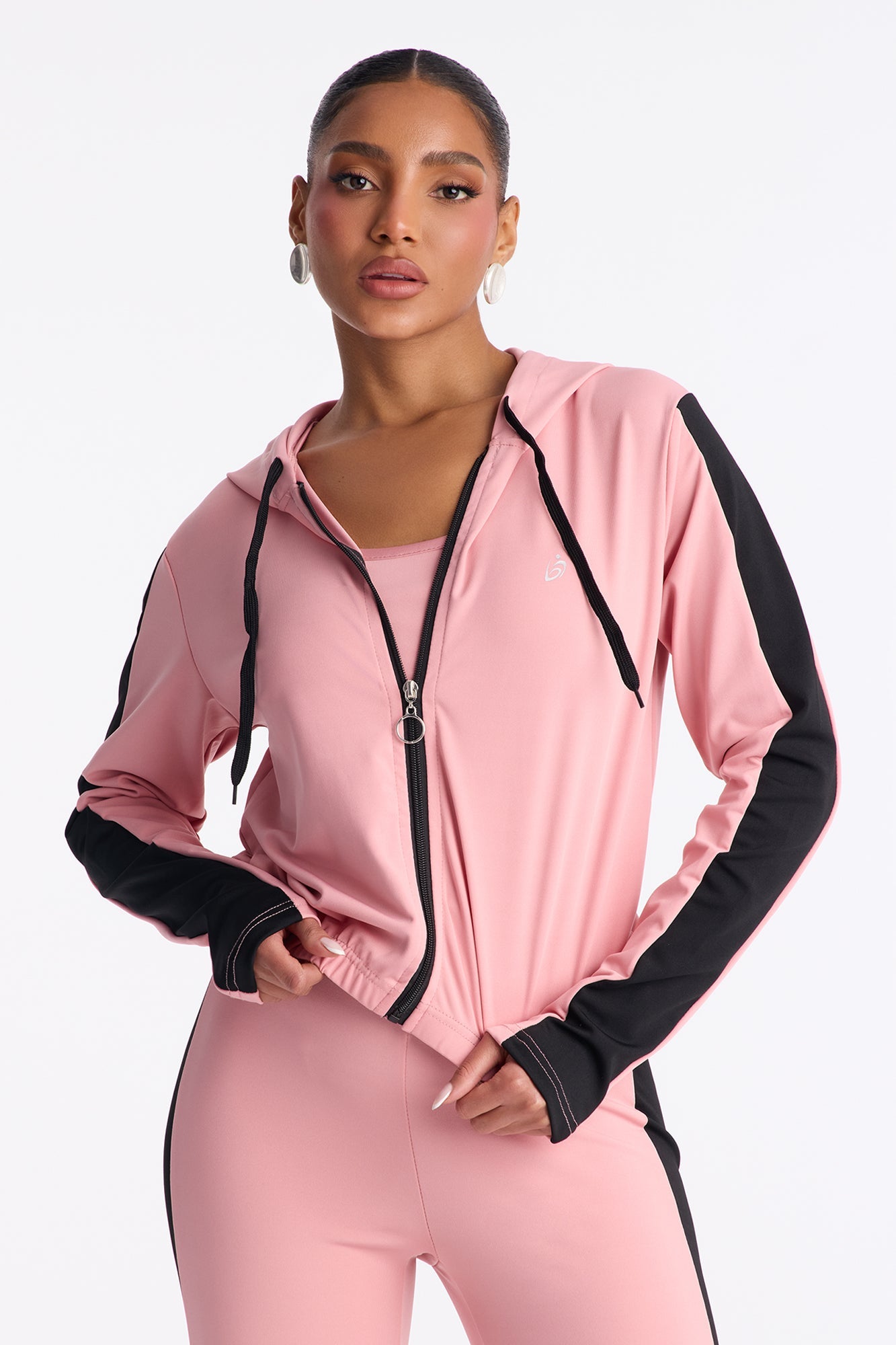Your Everyday Seamless 2 Piece Jumpsuit Set - Pink