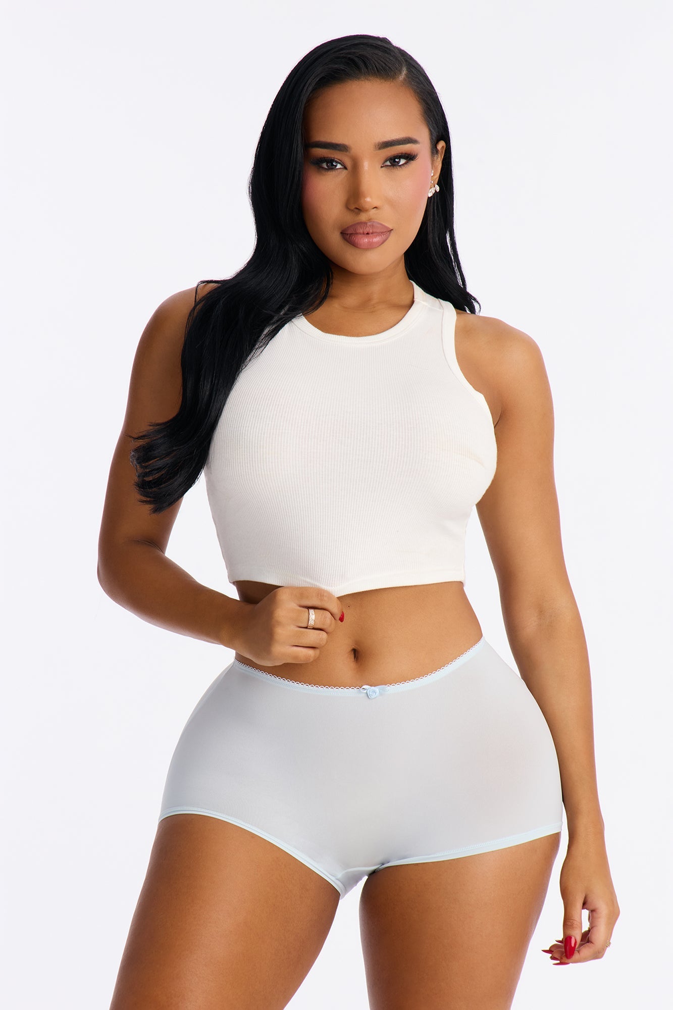 Cant Go Wrong Flexible Boyshort Panty - Blue