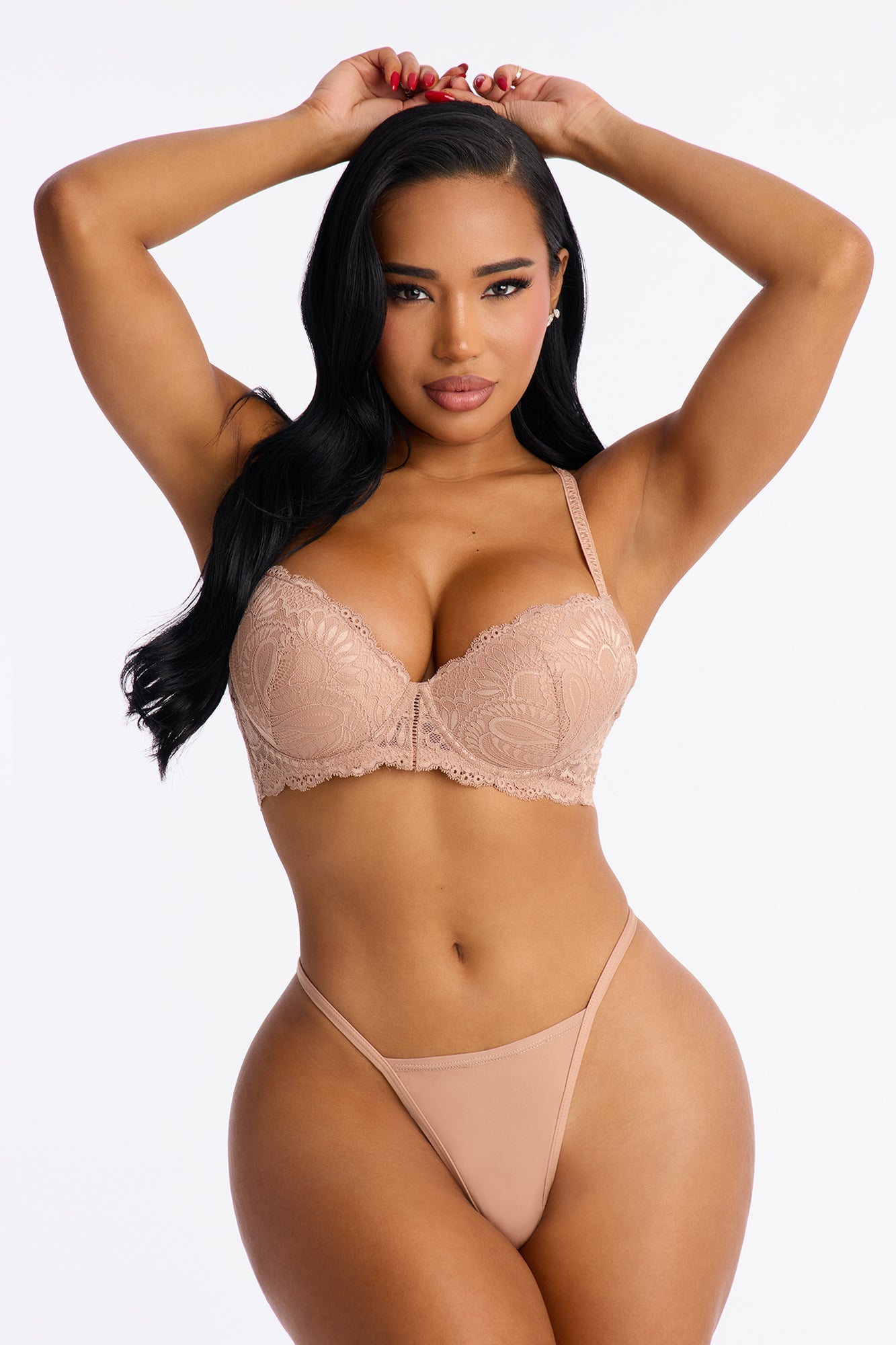 Nighttime Secrets Lace Demi Soft Push Up Bra - Nude