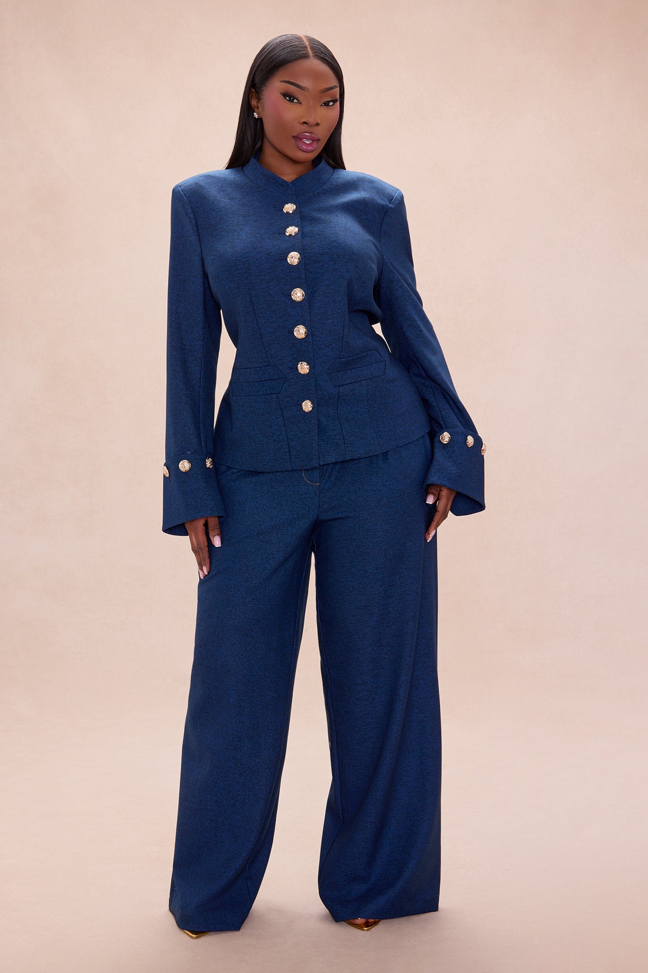 Portia Wide Leg Pant - Denim